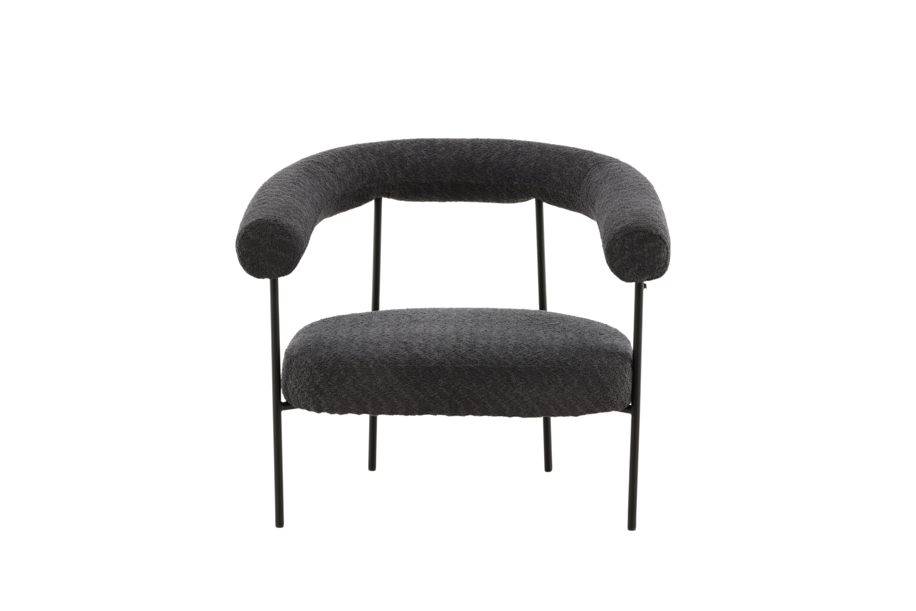 Hökåsen x Josefin Lustig fauteuil noir, gris foncé 81 x 76 x 88 cm sur fond clair
