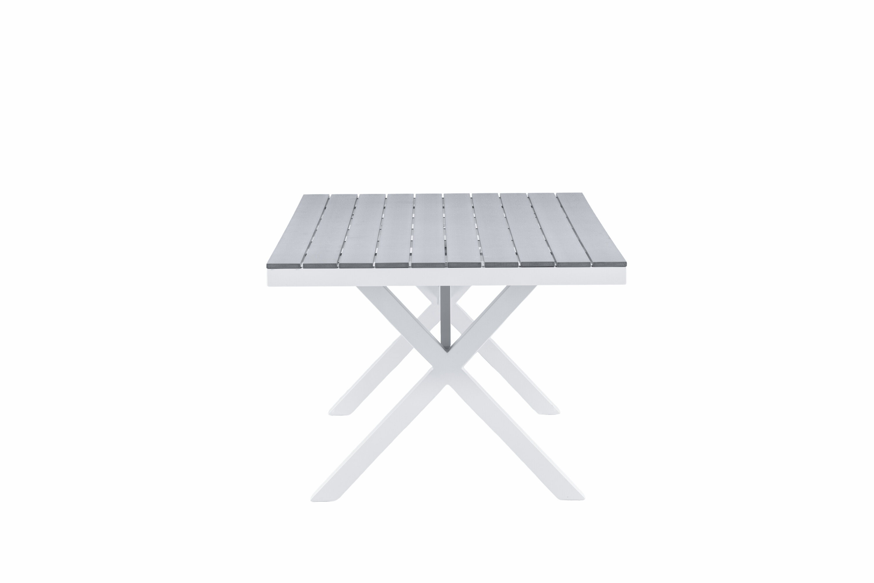 Garcia table à manger rectangulaire blanc, gris, gris clair 200 x 100 cm sur fond clair