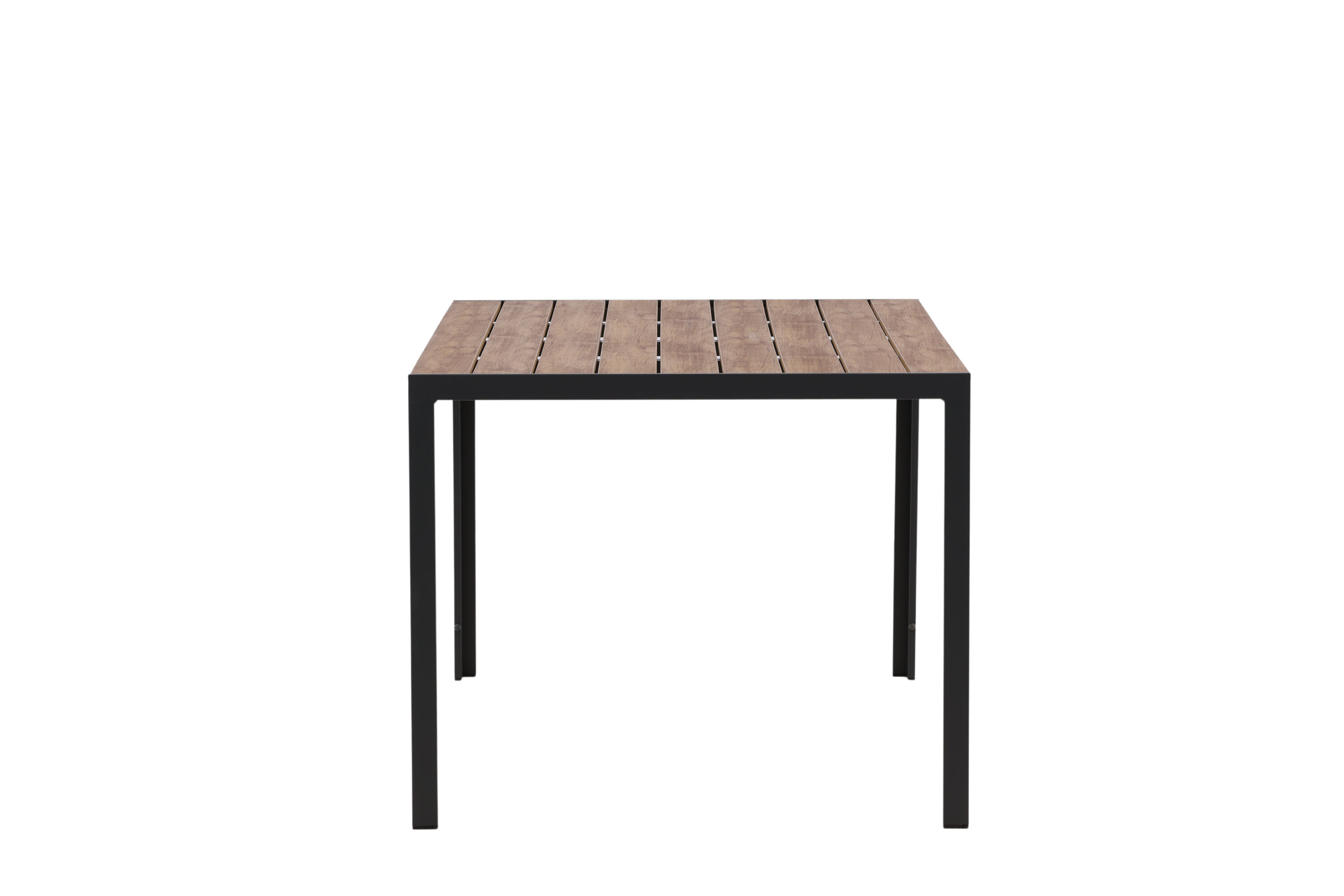 Break table à manger rectangulaire noir, naturel 150 x 90 cm sur fond clair