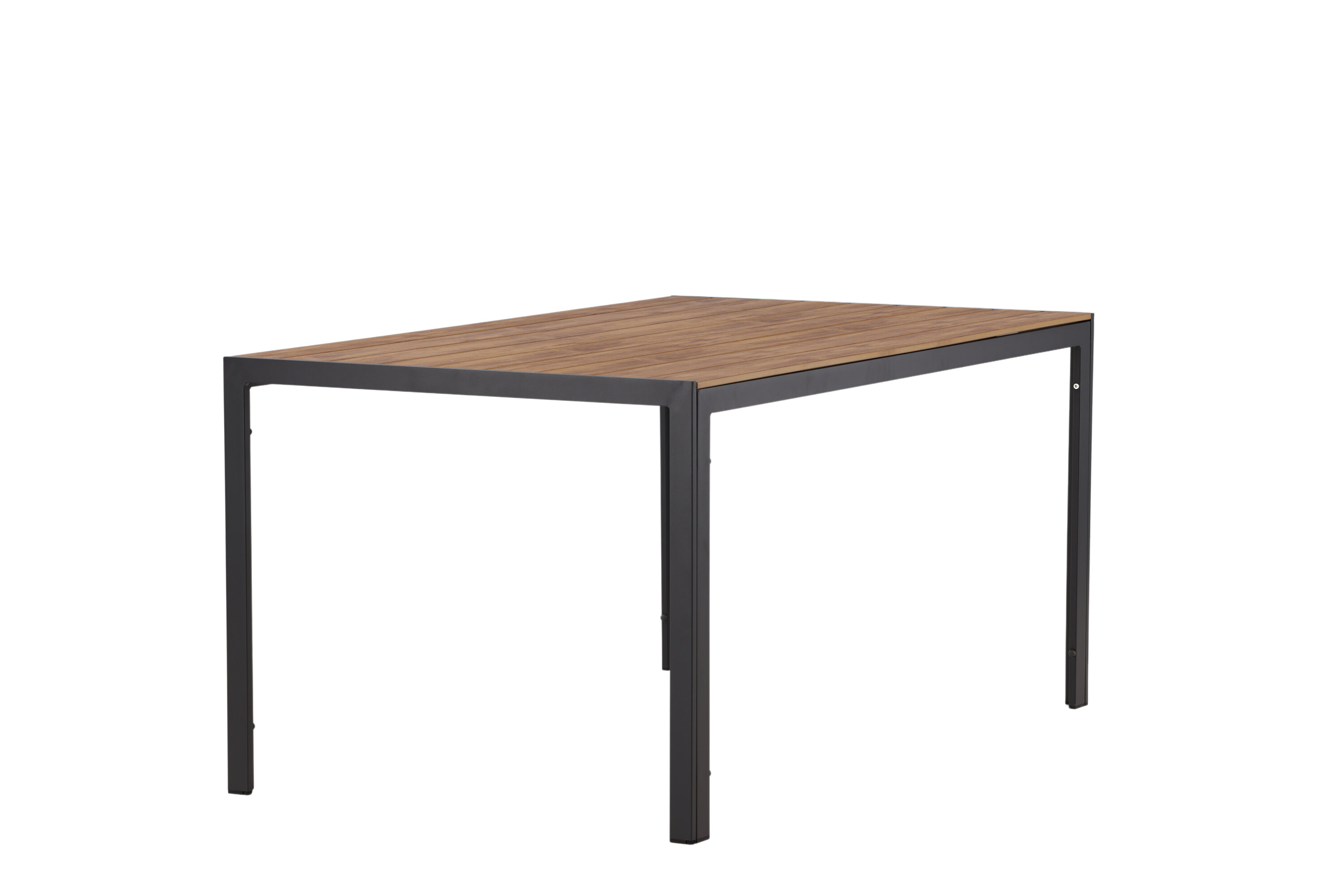 Break table à manger rectangulaire noir, naturel 150 x 90 cm sur fond clair