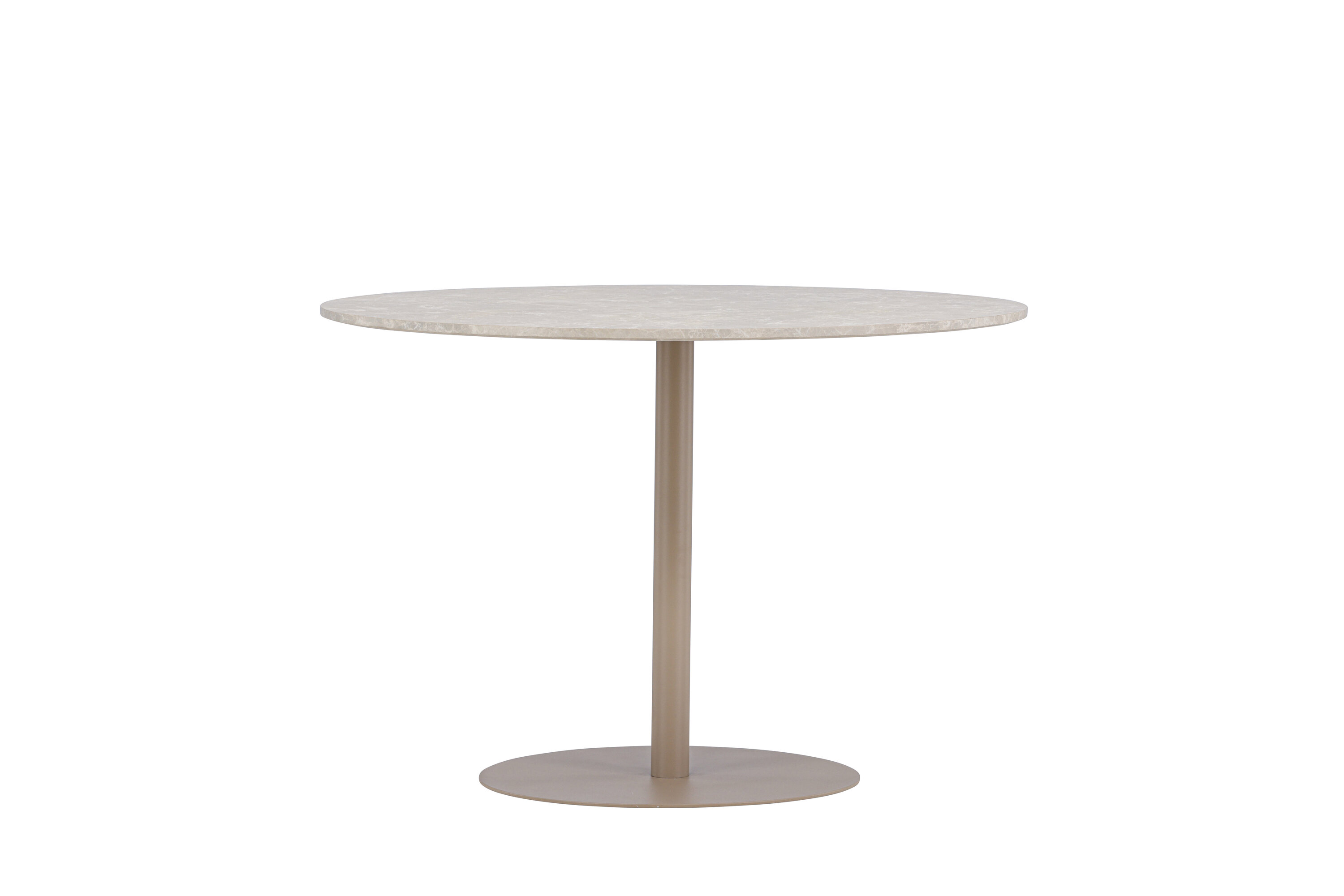 Lycke table à manger ronde beige ⌀110 cm sur fond clair