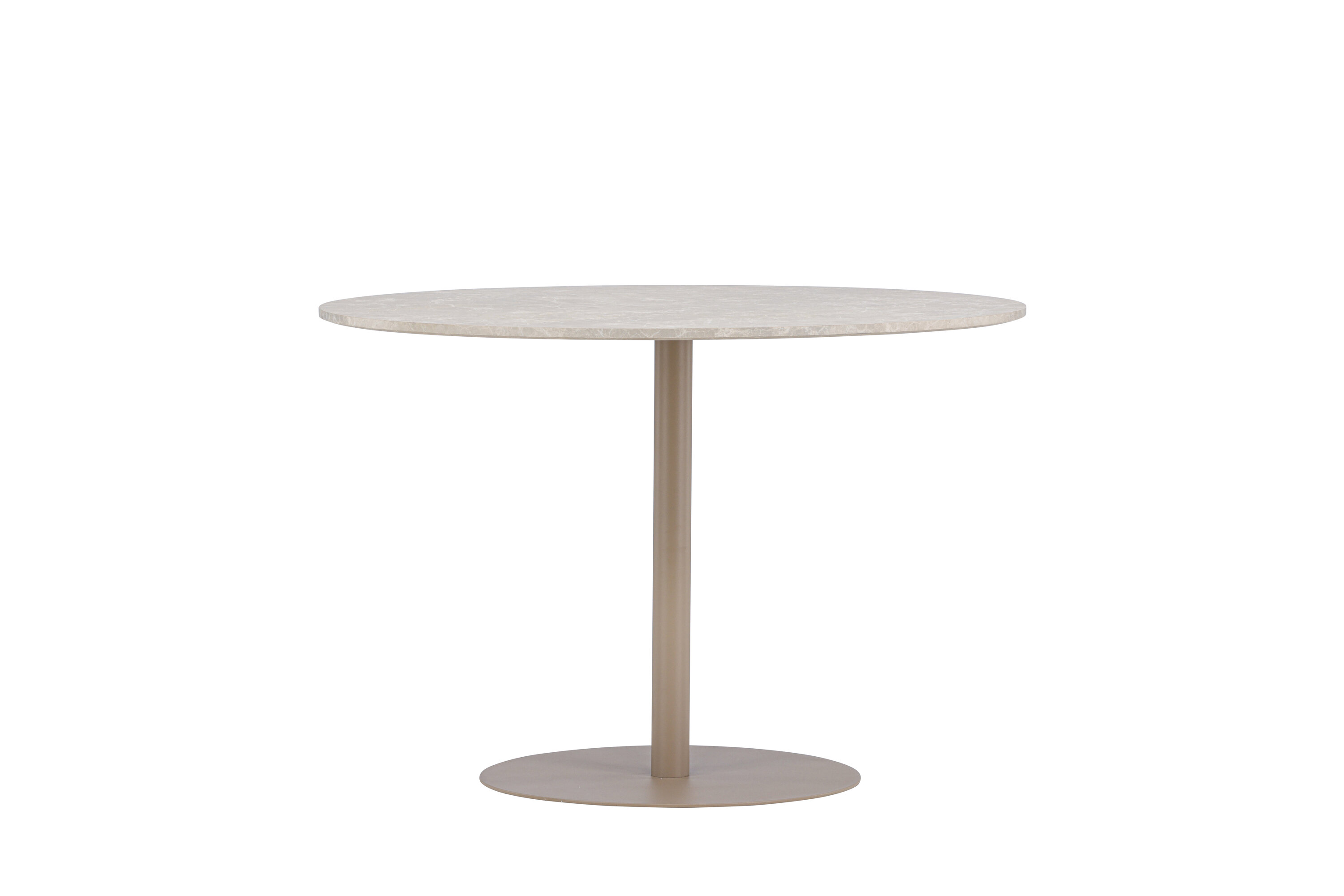 Lycke table à manger ronde beige ⌀110 cm sur fond clair