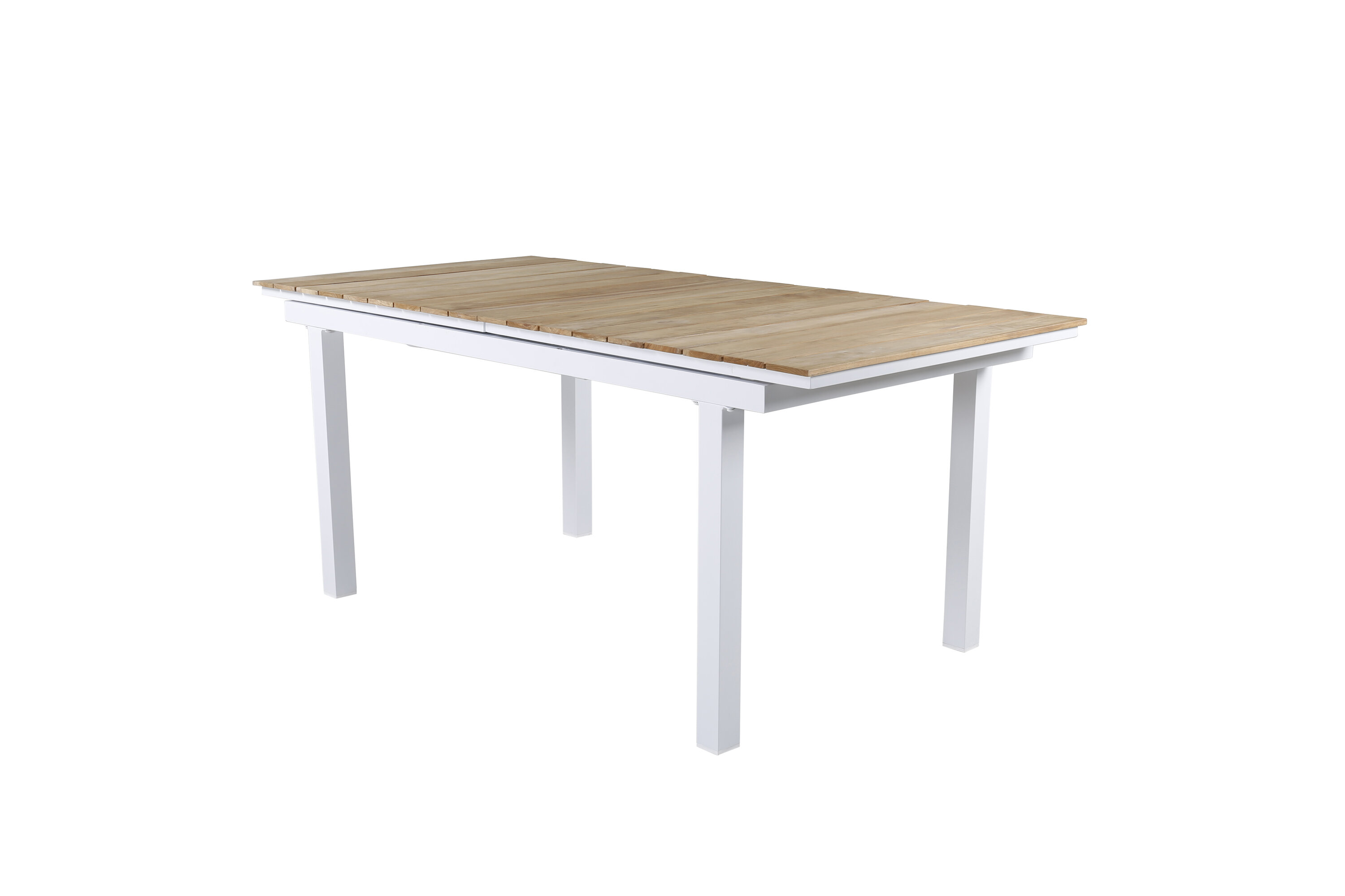 Détail du table à manger rectangulaire Mexico naturel, blanc 180 x 90 cm