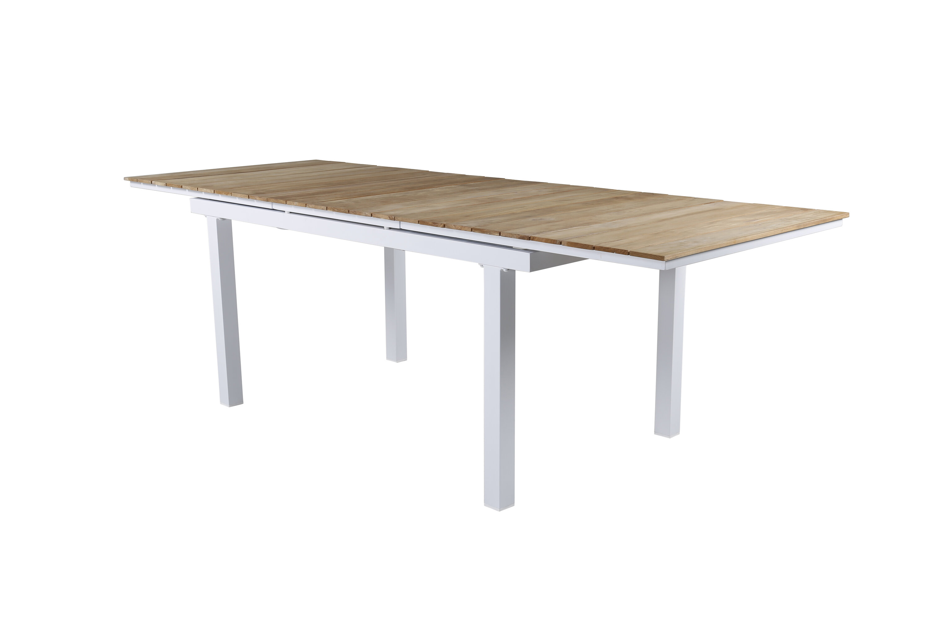 Détail du table à manger rectangulaire Mexico naturel, blanc 180 x 90 cm