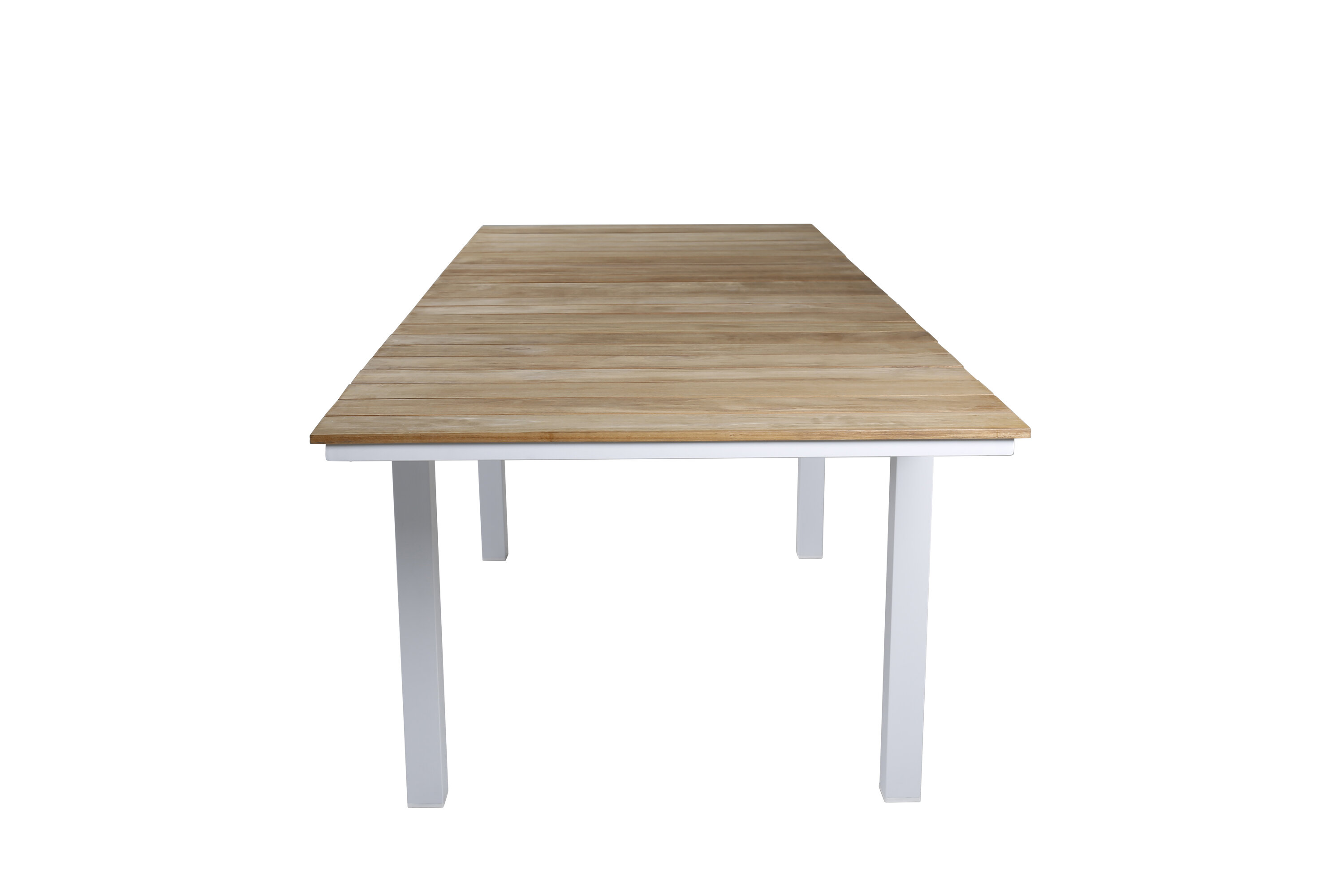 Détail du table à manger rectangulaire Mexico naturel, blanc 180 x 90 cm