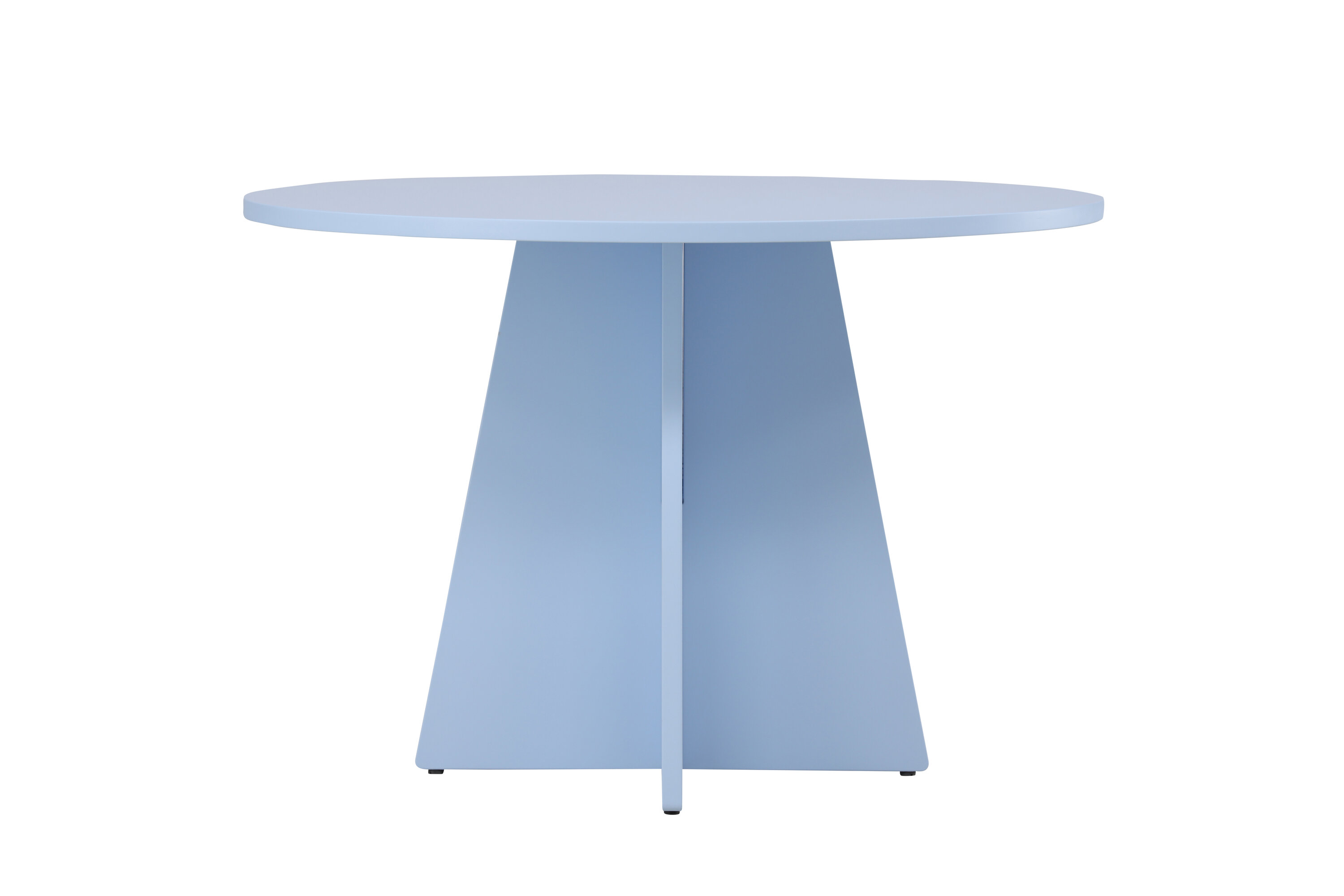 Bootcut table à manger ronde bleu ⌀110 cm sur fond clair