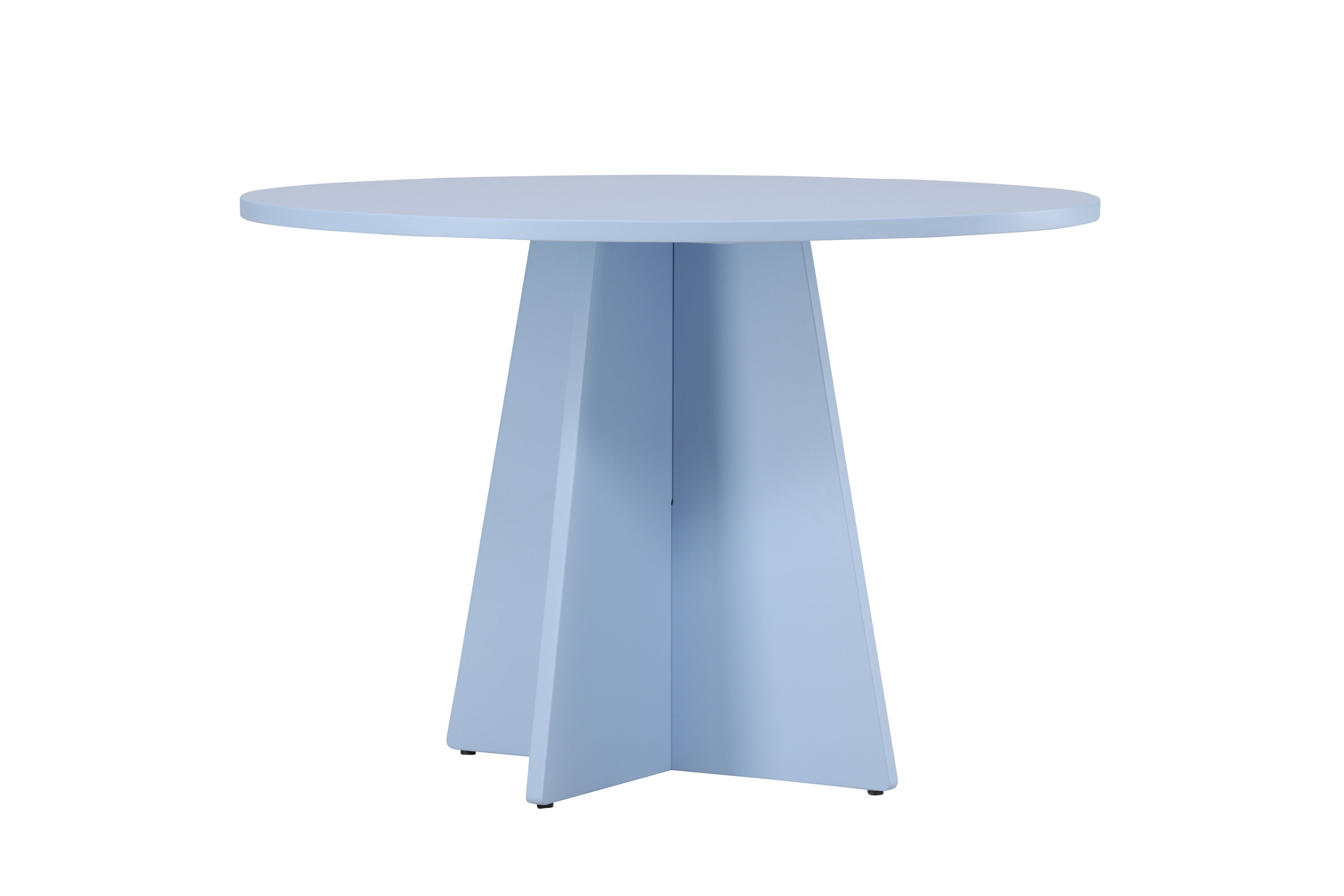 Bootcut table à manger ronde bleu ⌀110 cm sur fond clair