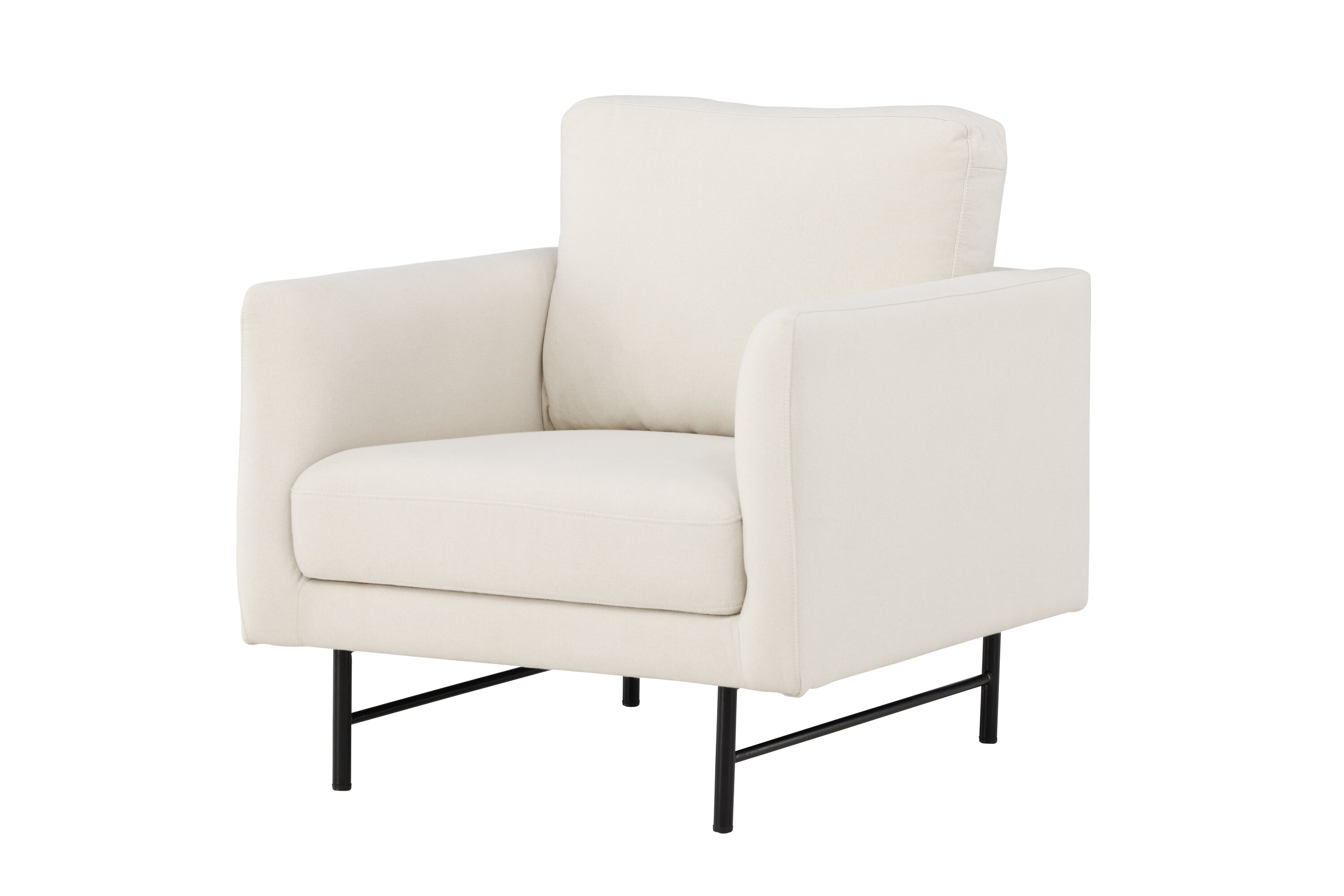 Sky fauteuil noir, blanc 86 x 68 x 87 cm sur fond clair