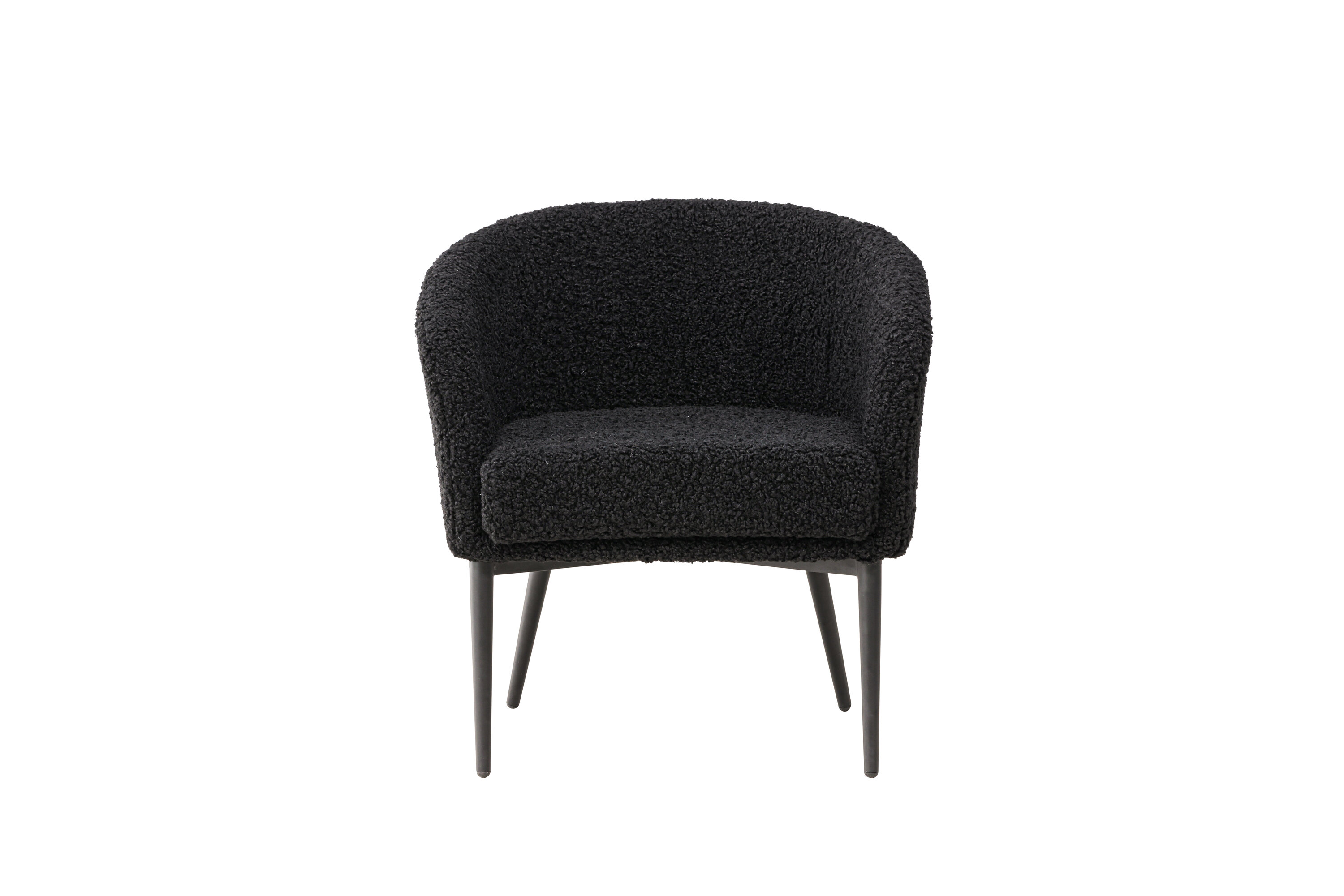 Fluffy fauteuil noir 64 x 70 x 66 cm sur fond clair
