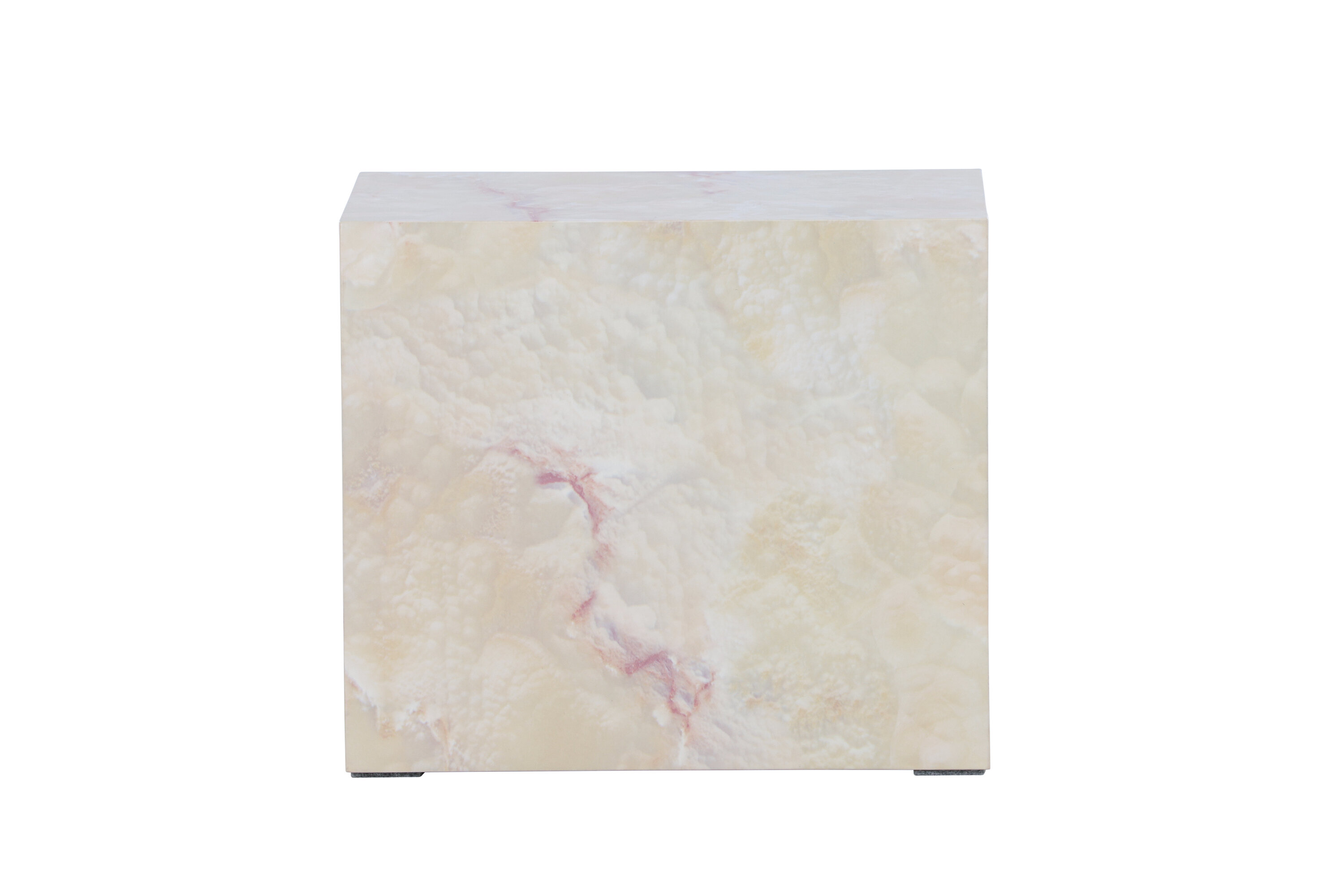York table d'appoint beige 35 x 25 cm sur fond clair