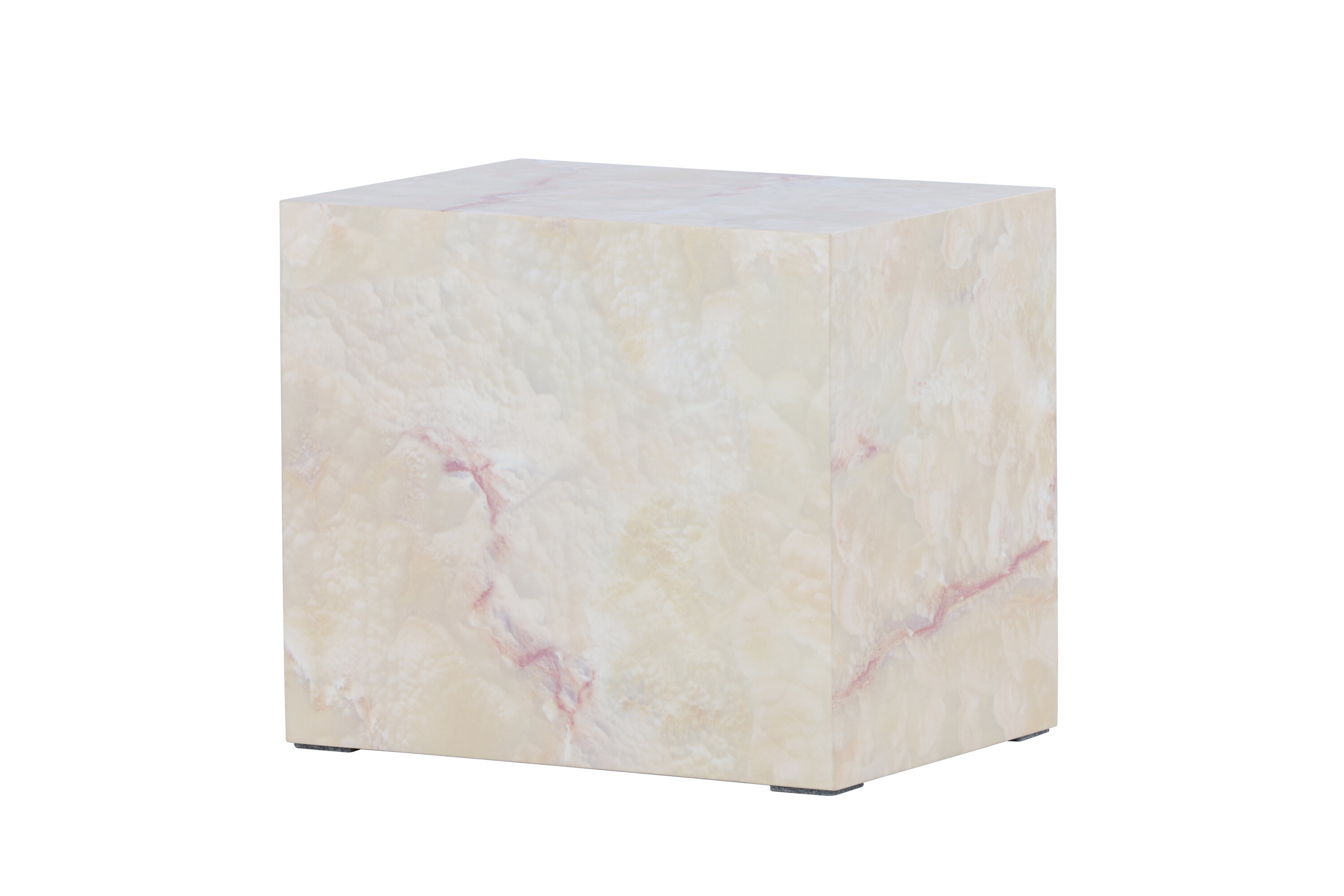 York table d'appoint beige 35 x 25 cm sur fond clair