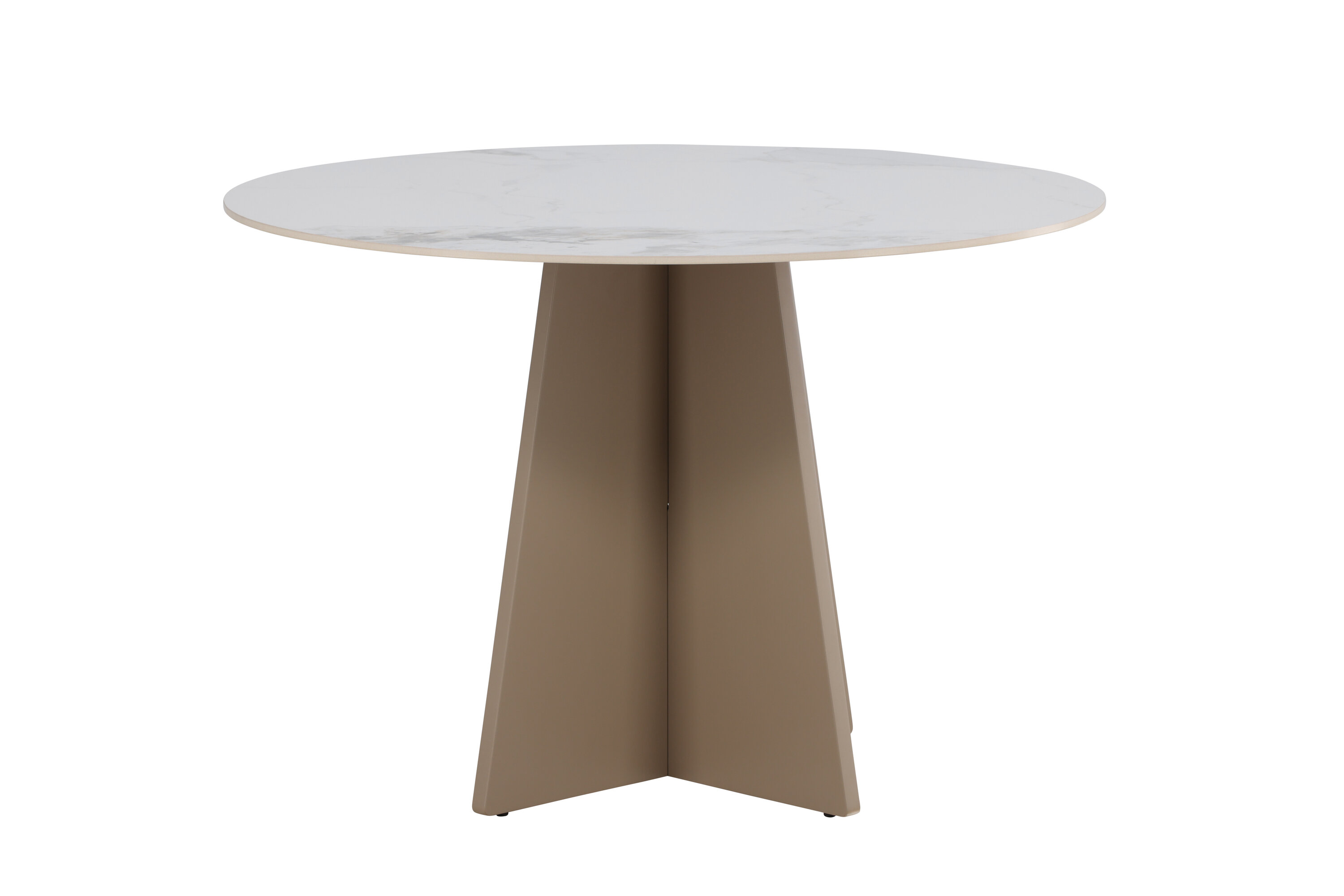 Bootcut table à manger ronde beige ⌀110 cm sur fond clair