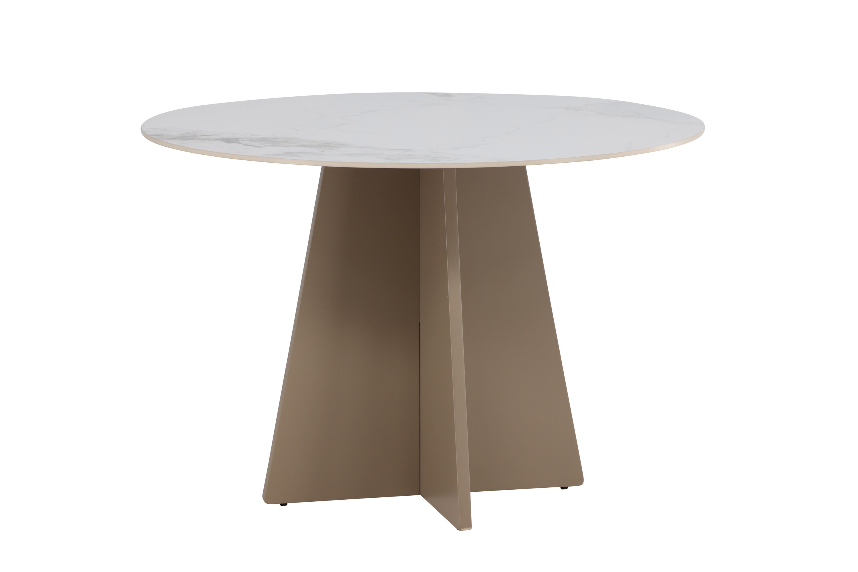 Bootcut table à manger ronde beige ⌀110 cm sur fond clair