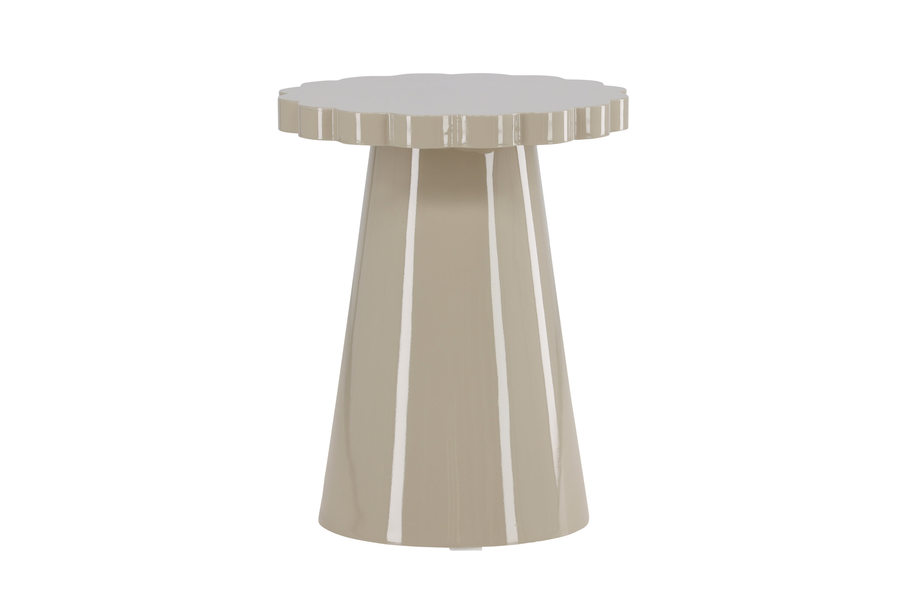 Krull table d'appoint beige ⌀45 cm sur fond clair