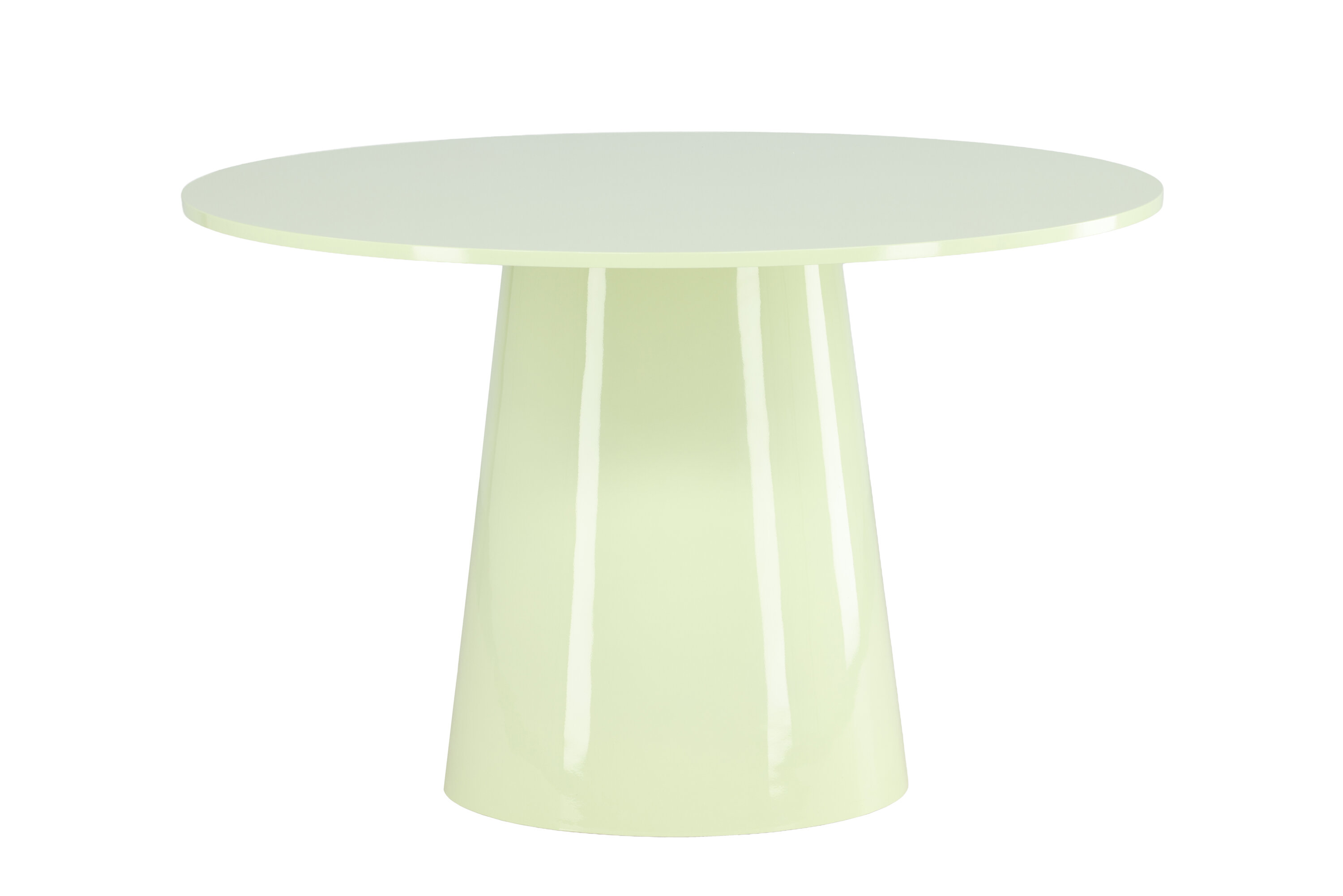 Lanzo table à manger ronde vert clair Ø120 cm sur fond clair