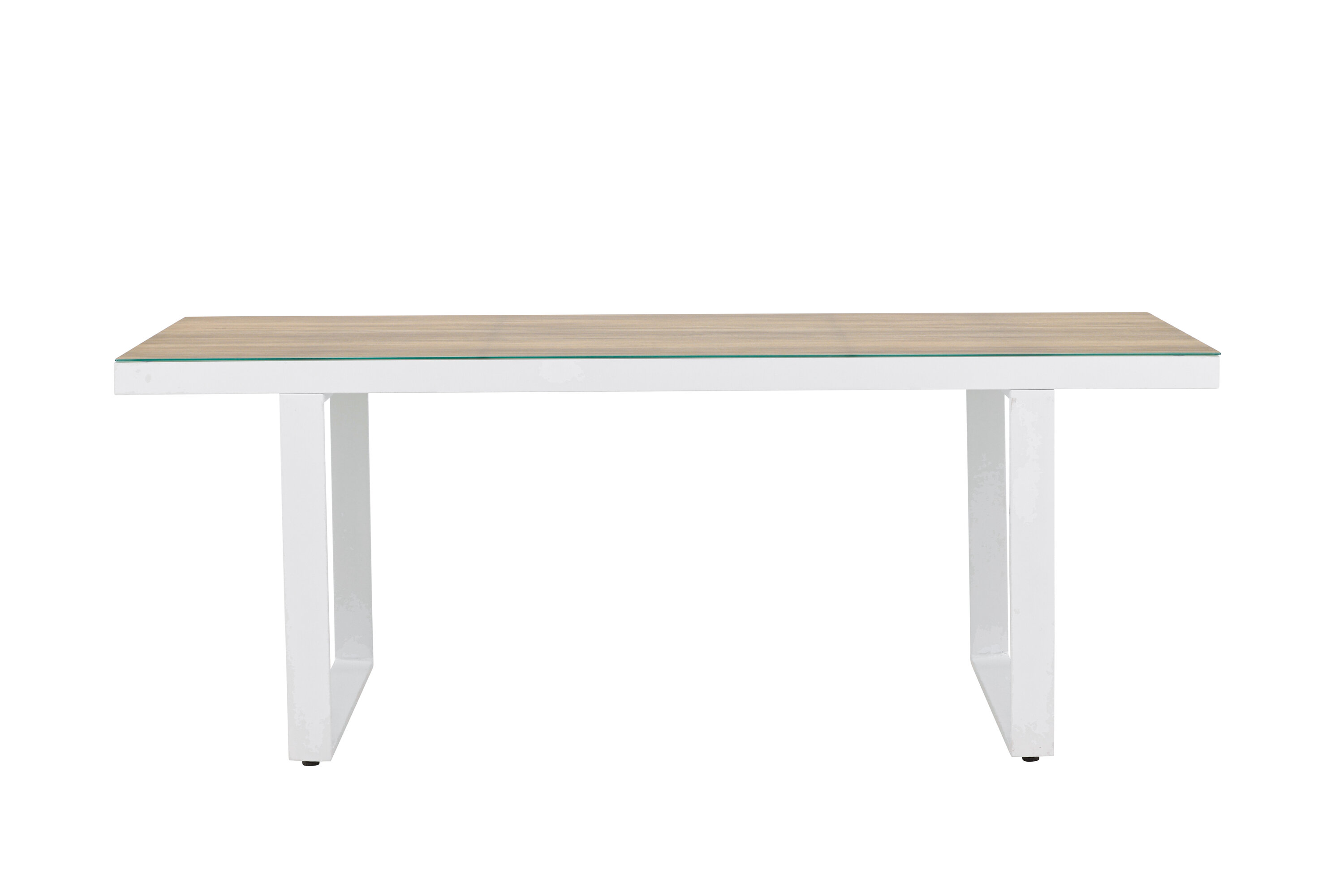 Merlo table à manger rectangulaire blanc 200 x 90 cm sur fond clair