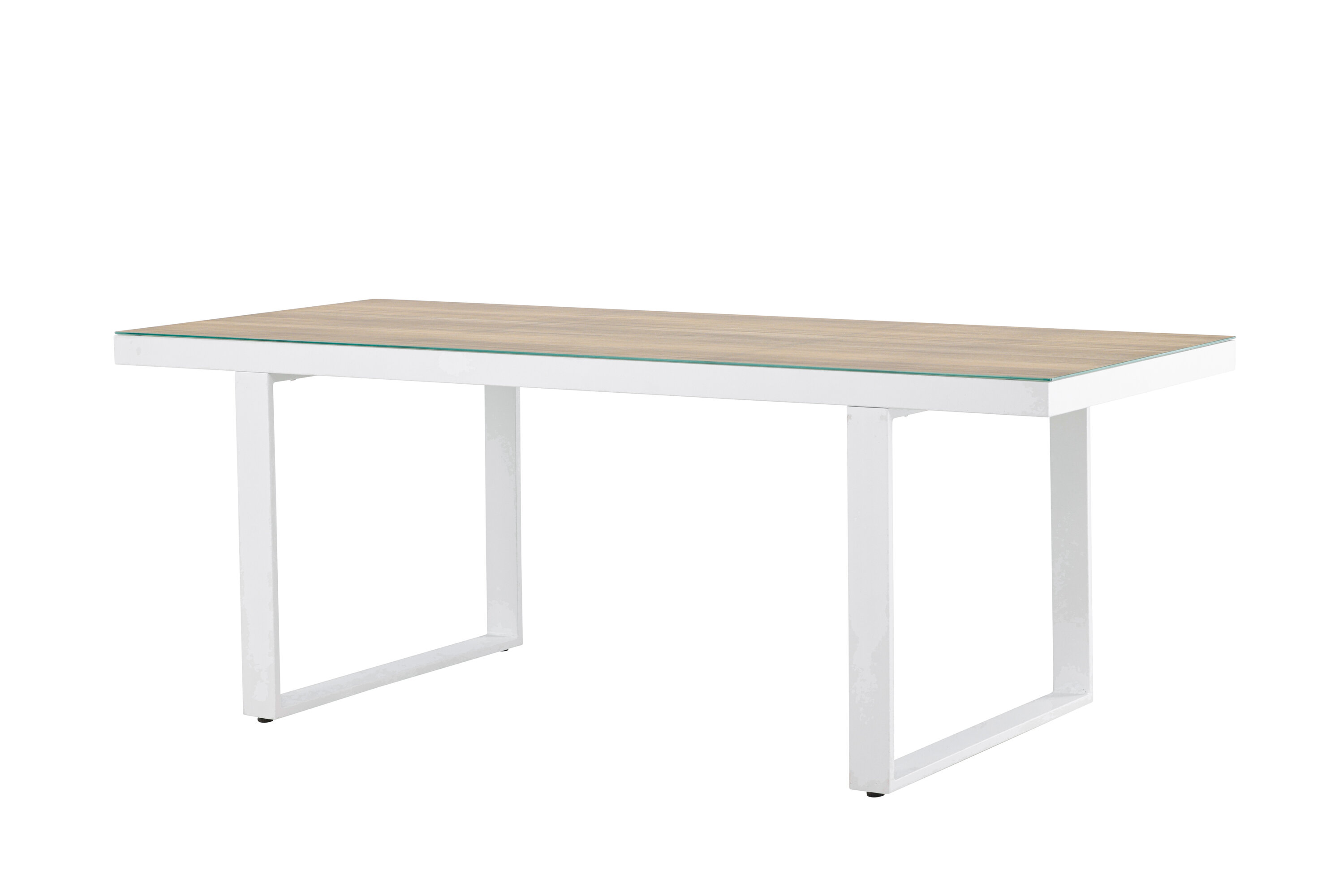 Merlo table à manger rectangulaire blanc 200 x 90 cm sur fond clair