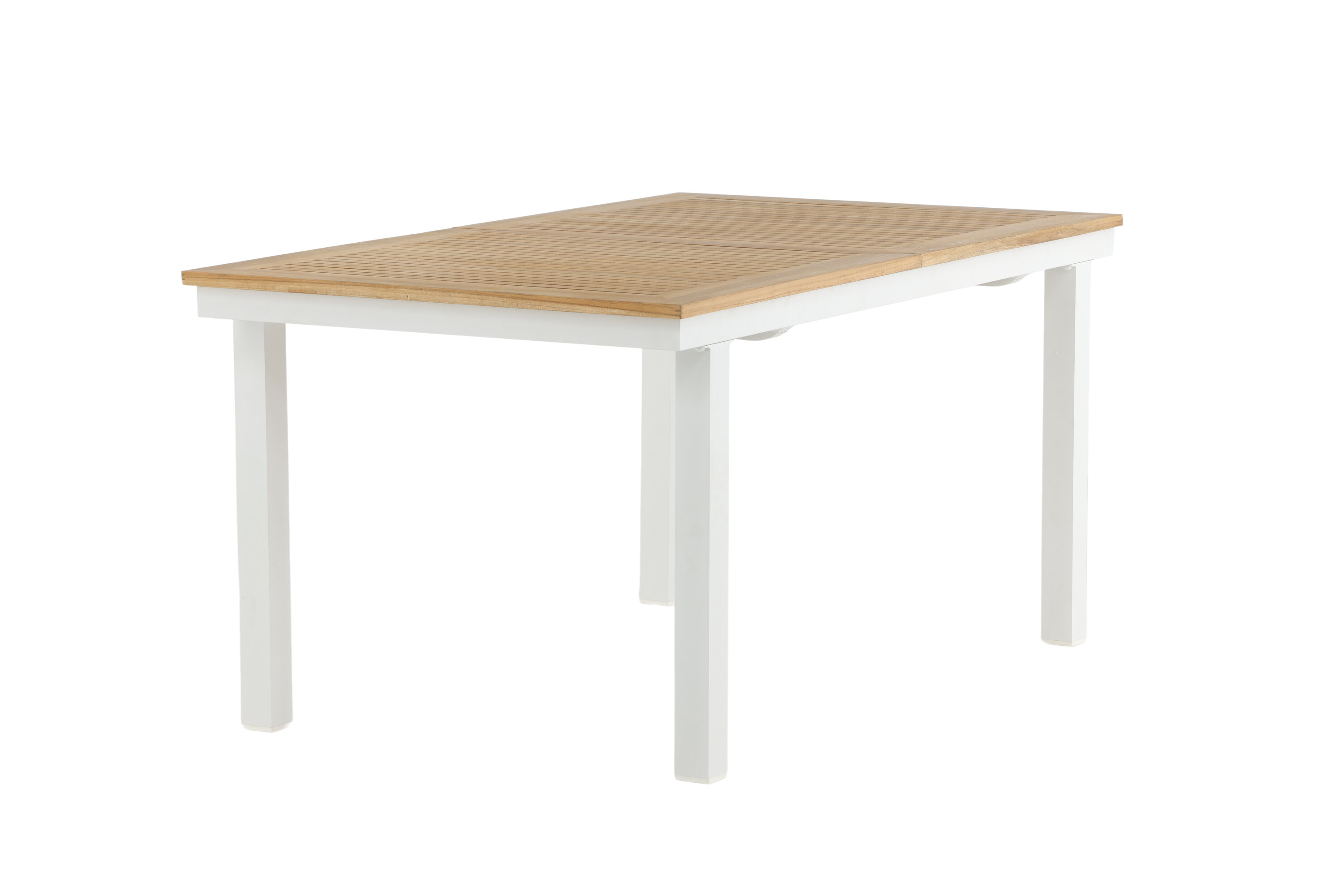 Panama table à manger rectangulaire naturel, blanc 160 x 90 cm sur fond clair