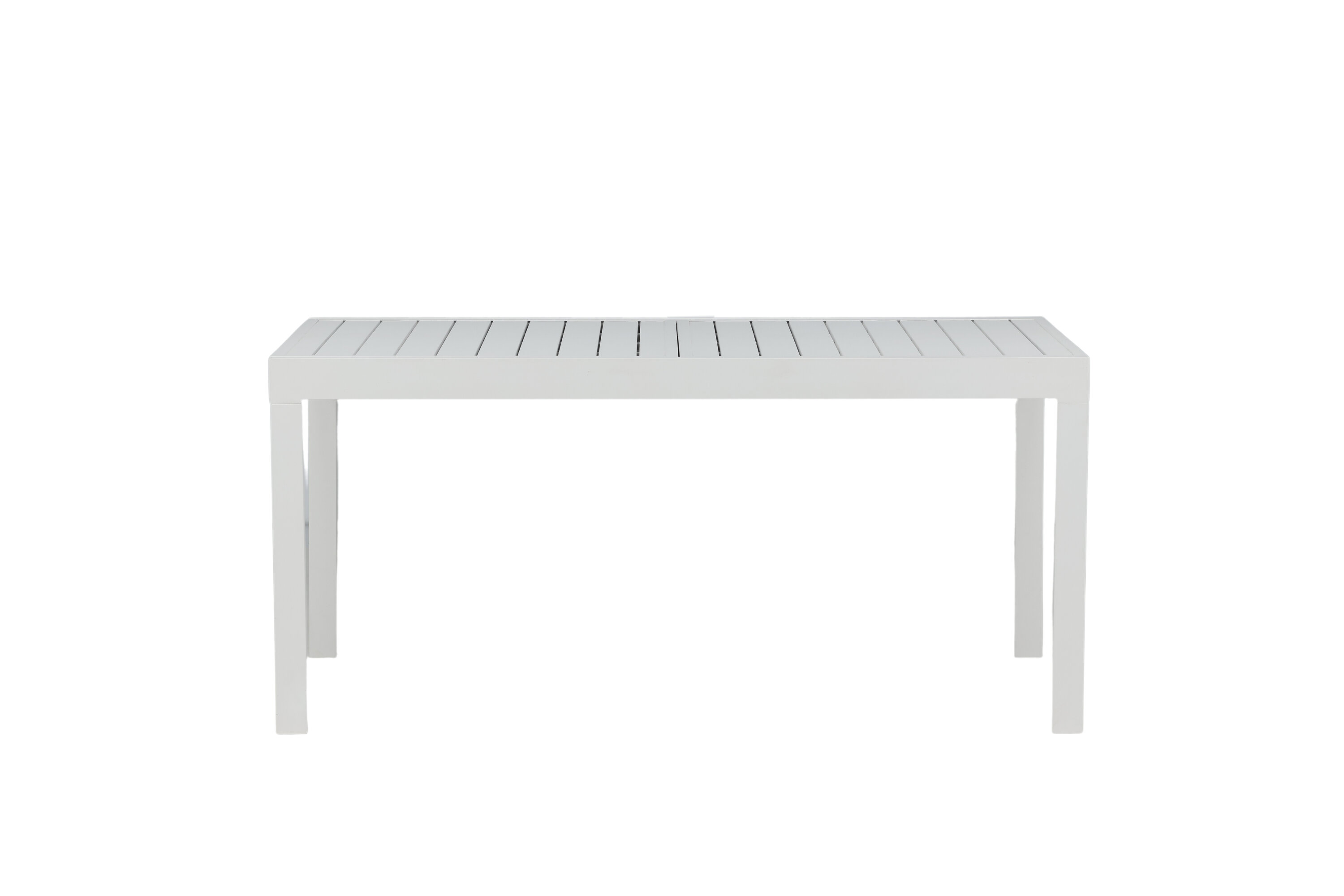 Marbella table à manger rectangulaire blanc 160 x 100 cm sur fond clair