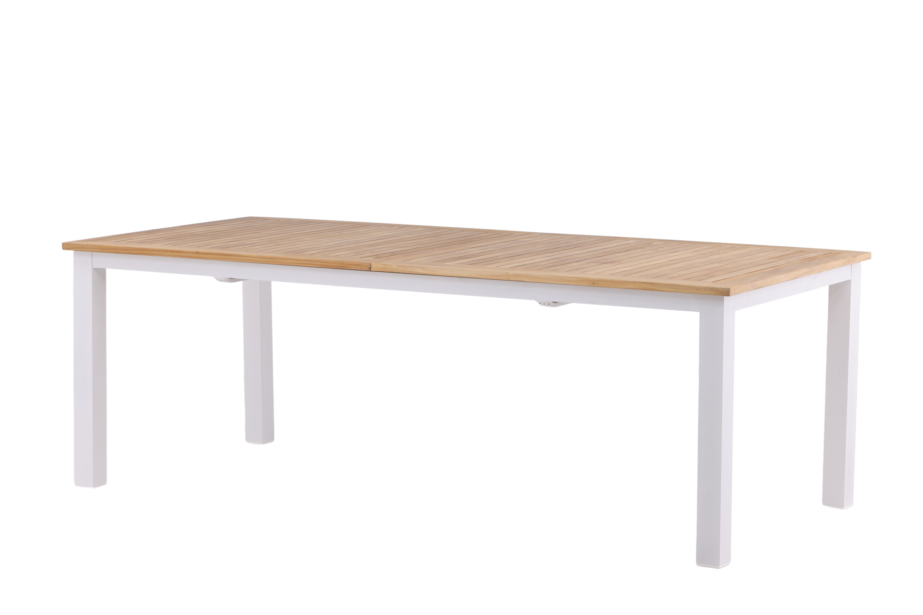 Panama table à manger rectangulaire naturel, blanc 224 x 100 cm sur fond clair