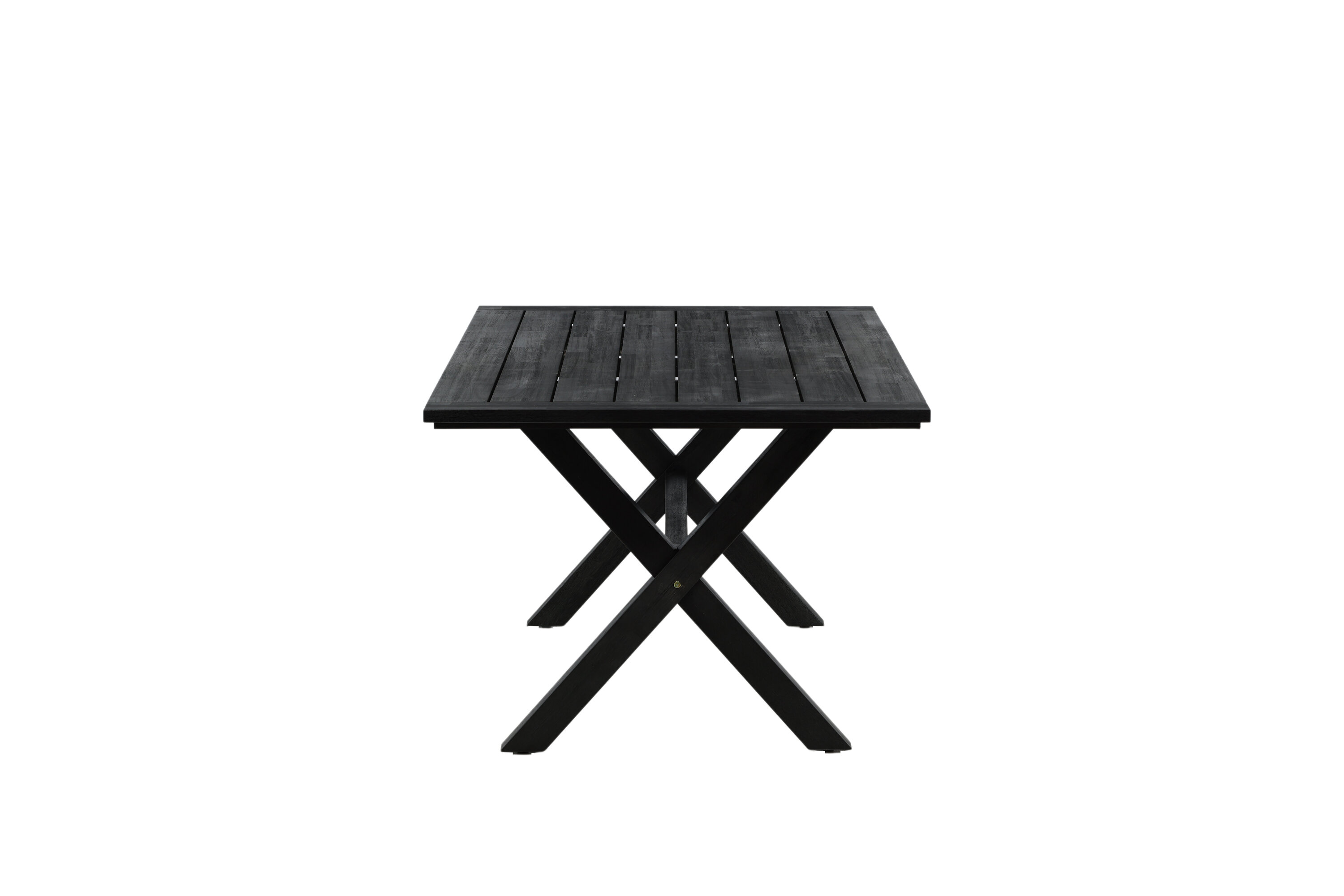 Rives table à manger rectangulaire noir 200 x 100 cm sur fond clair