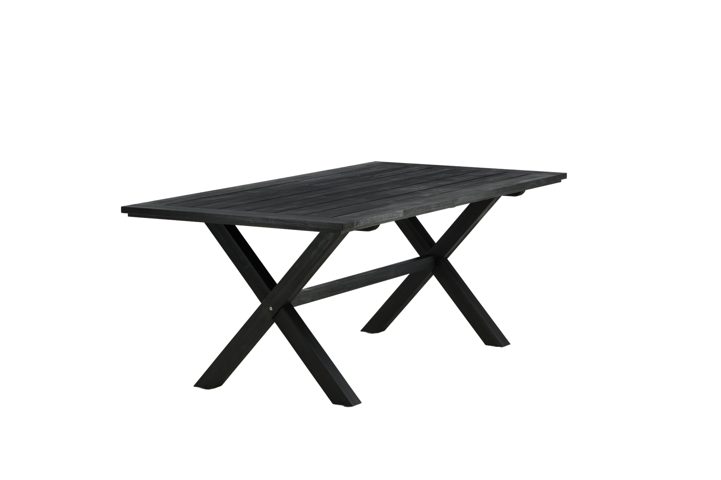 Rives table à manger rectangulaire noir 200 x 100 cm sur fond clair