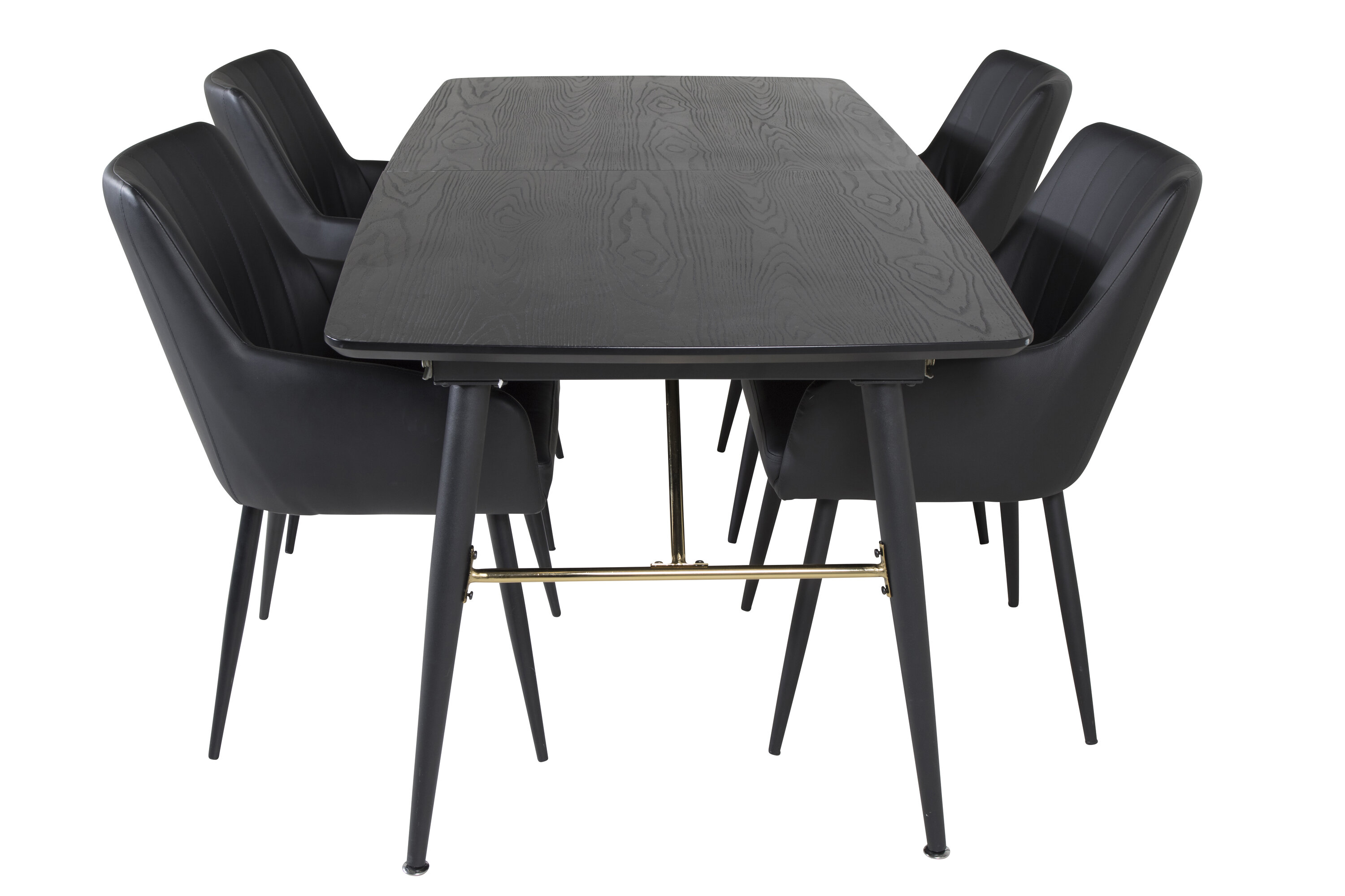Détail du ensemble repas rectangulaire Gold, Comfort noir