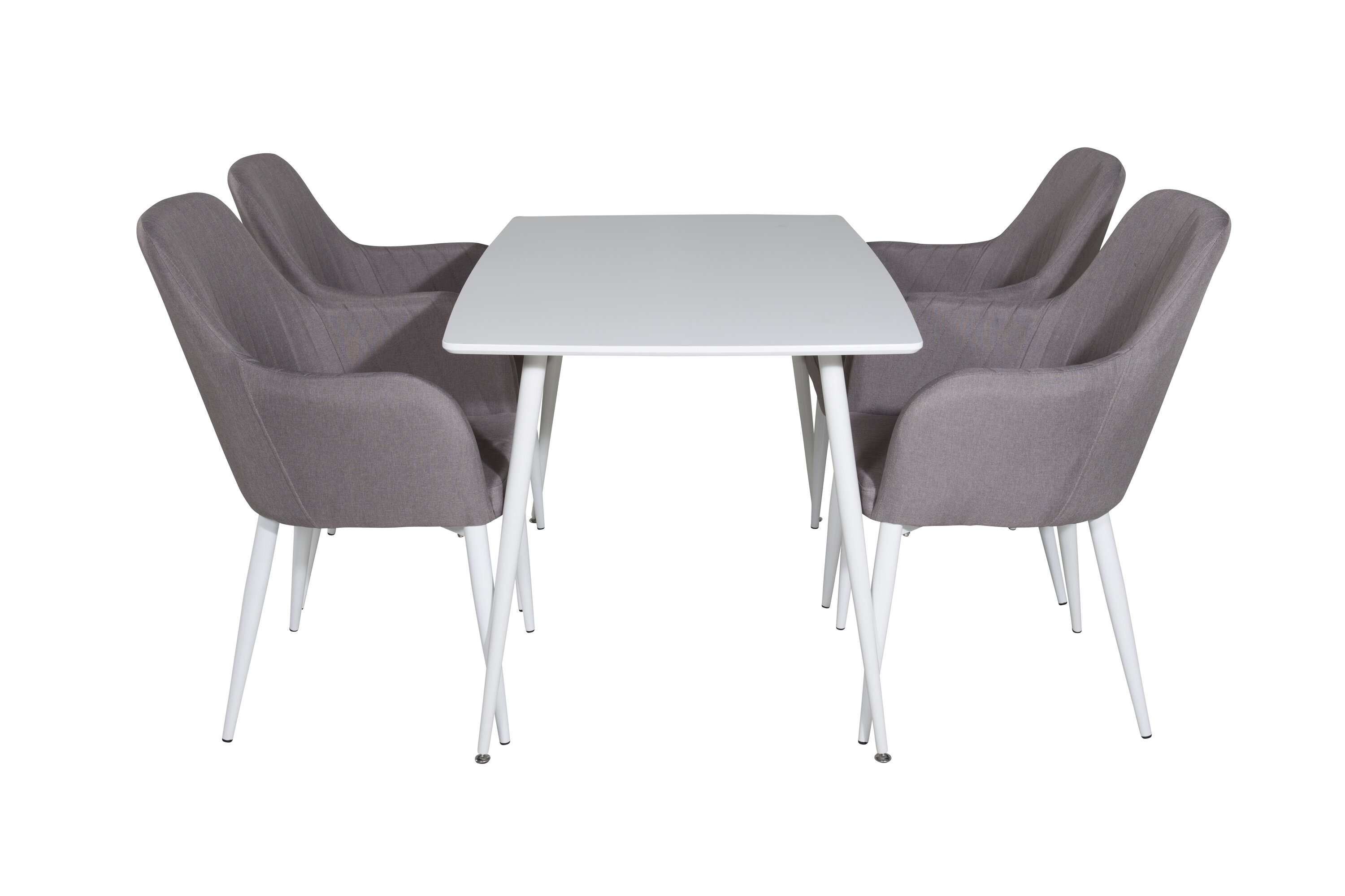 Détail du ensemble repas rectangulaire Polar, Comfort blanc, gris