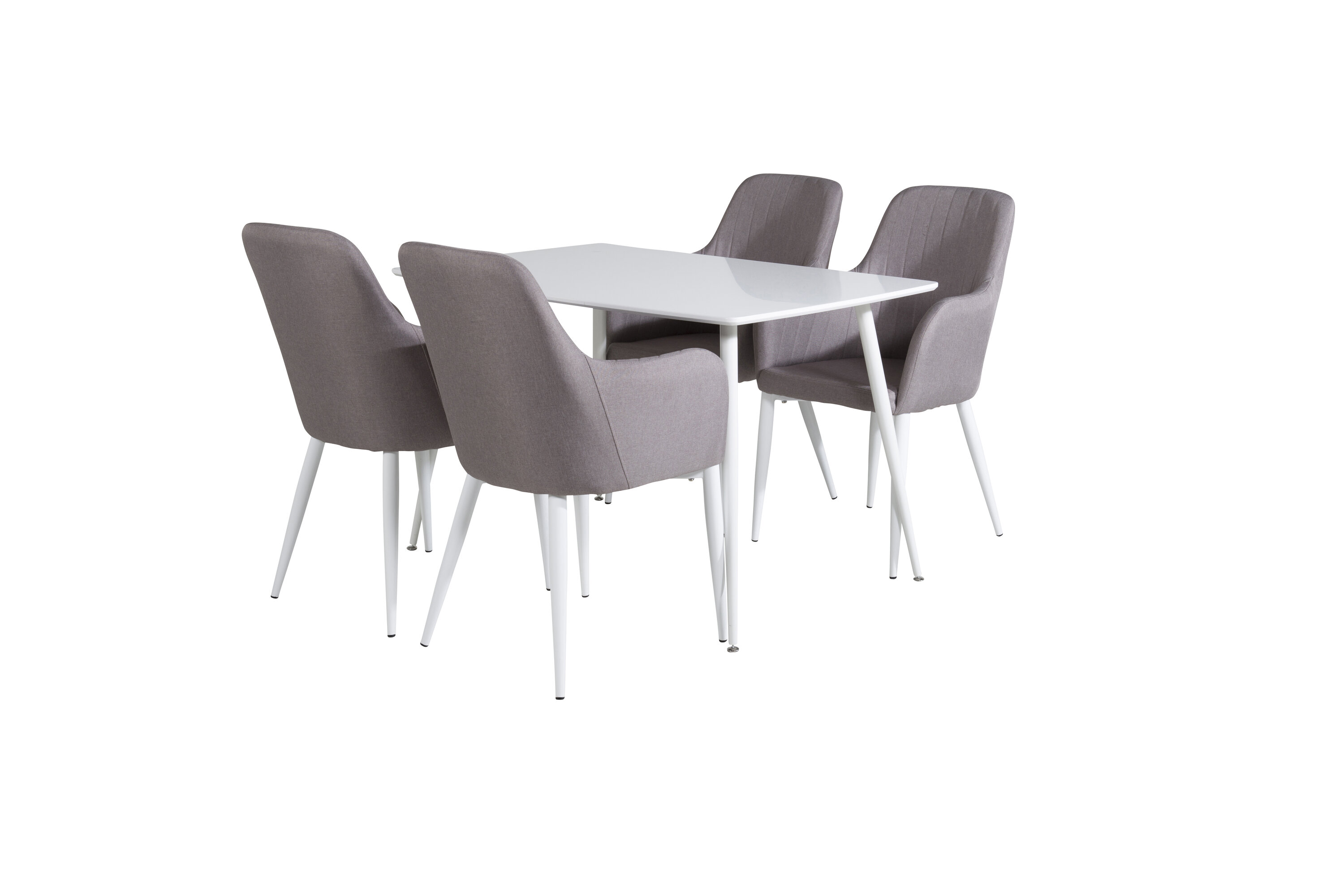 Détail du ensemble repas rectangulaire Polar, Comfort blanc, gris