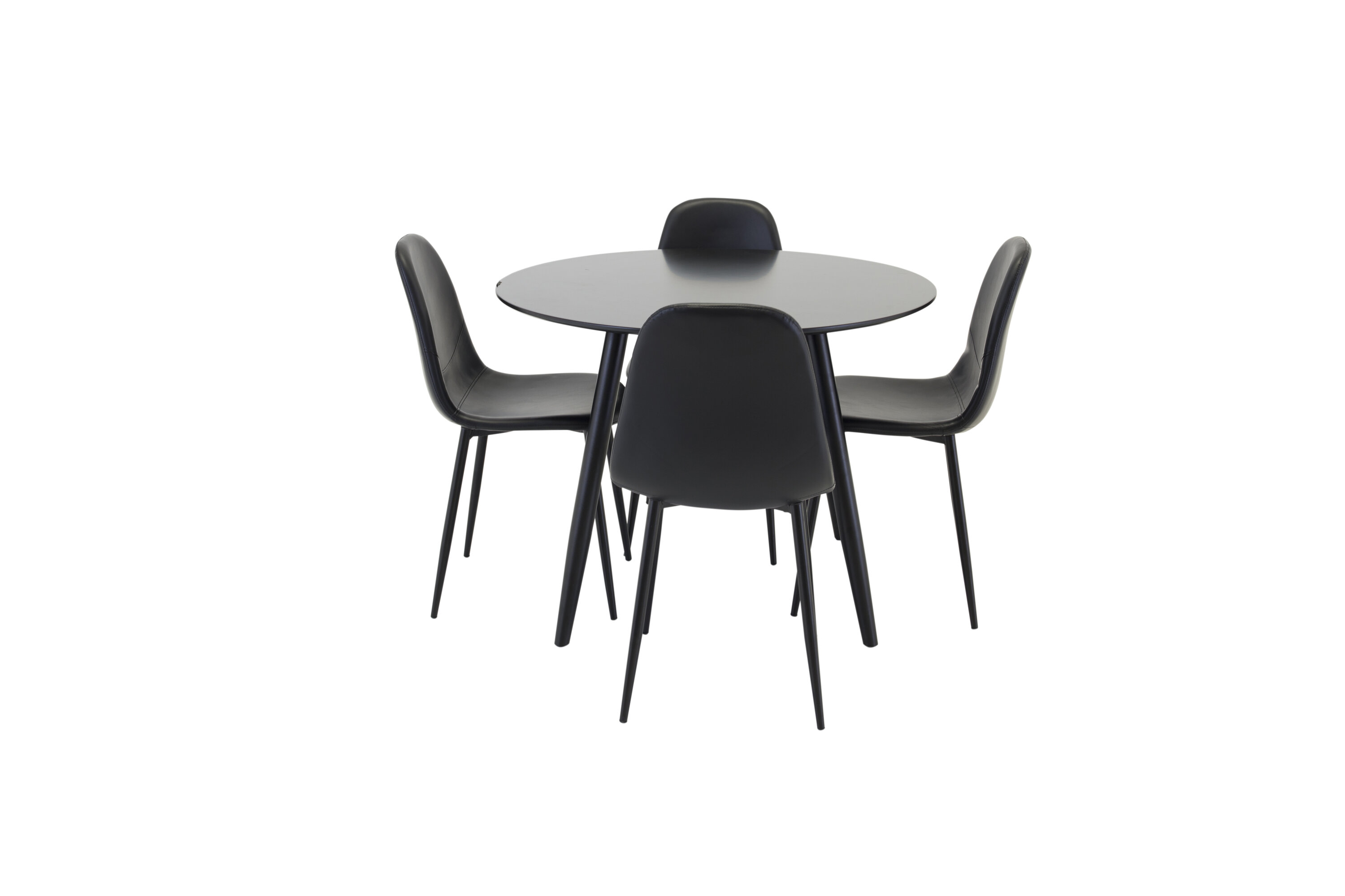 Détail du ensemble repas rond Plaza, Polar noir