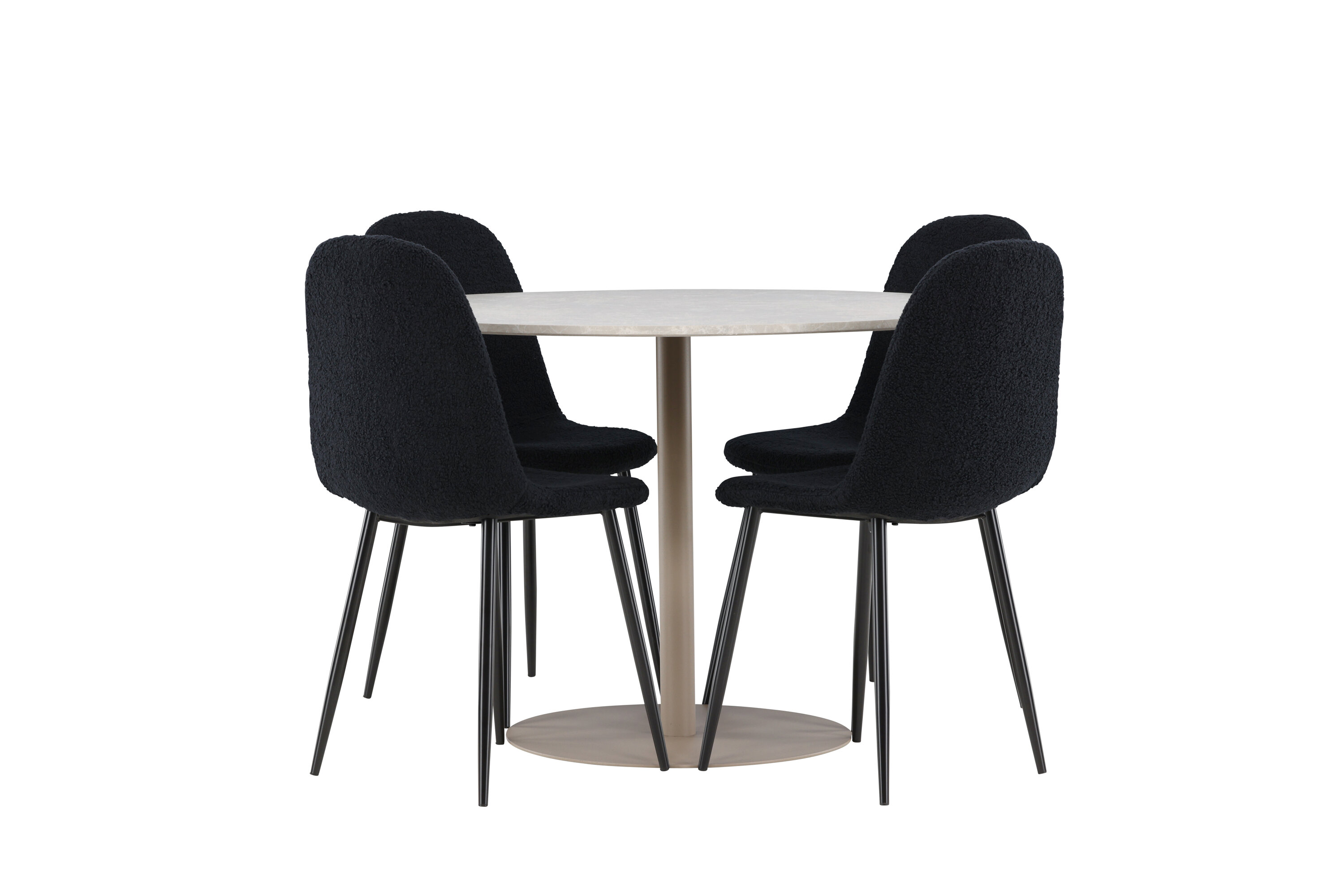 Lycke, Polar ensemble repas rond beige, noir sur fond clair