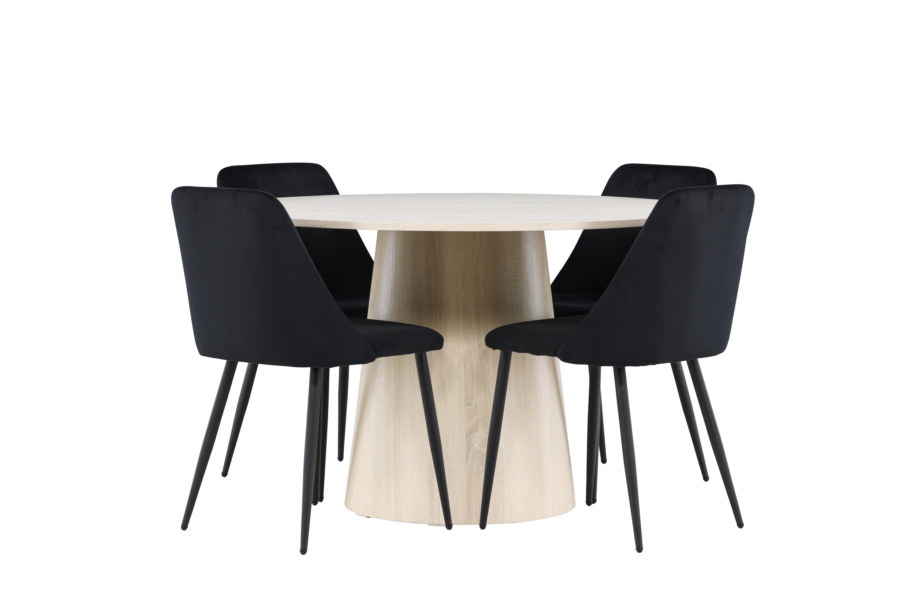Lanzo, Night ensemble repas rond blanchi, noir sur fond clair