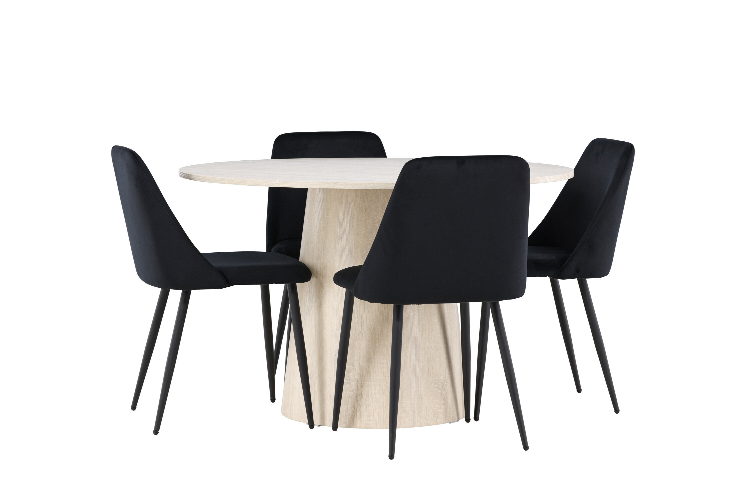 Lanzo, Night ensemble repas rond blanchi, noir sur fond clair