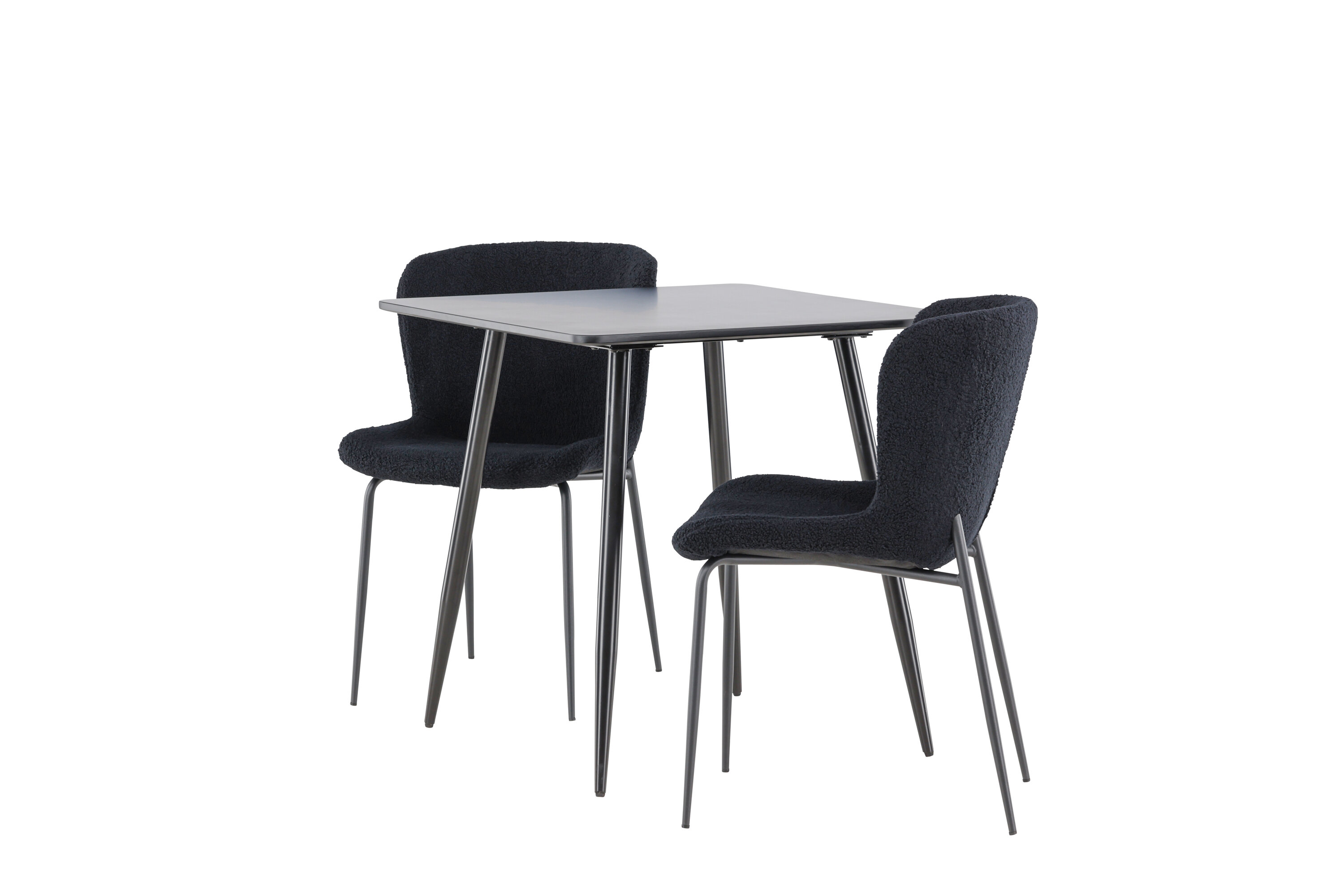Polar, Modesto ensemble repas rectangulaire noir sur fond clair