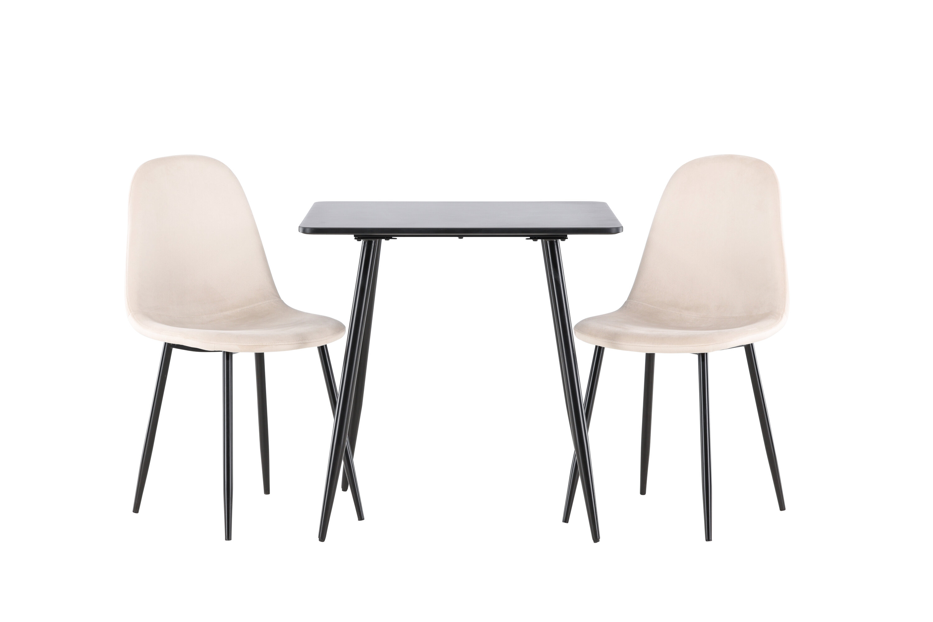 Polar, Polar ensemble repas rectangulaire noir, beige sur fond clair