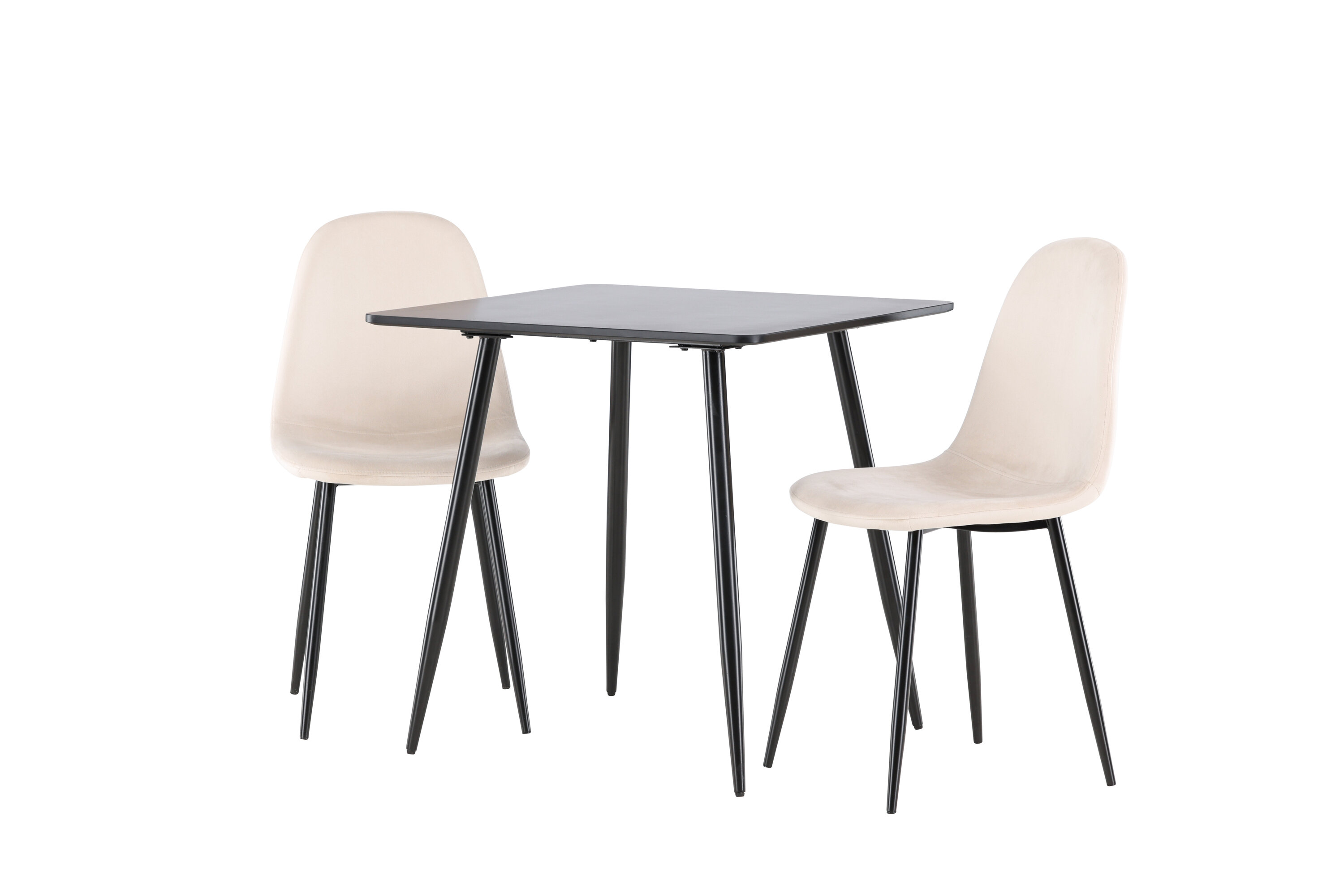 Polar, Polar ensemble repas rectangulaire noir, beige sur fond clair