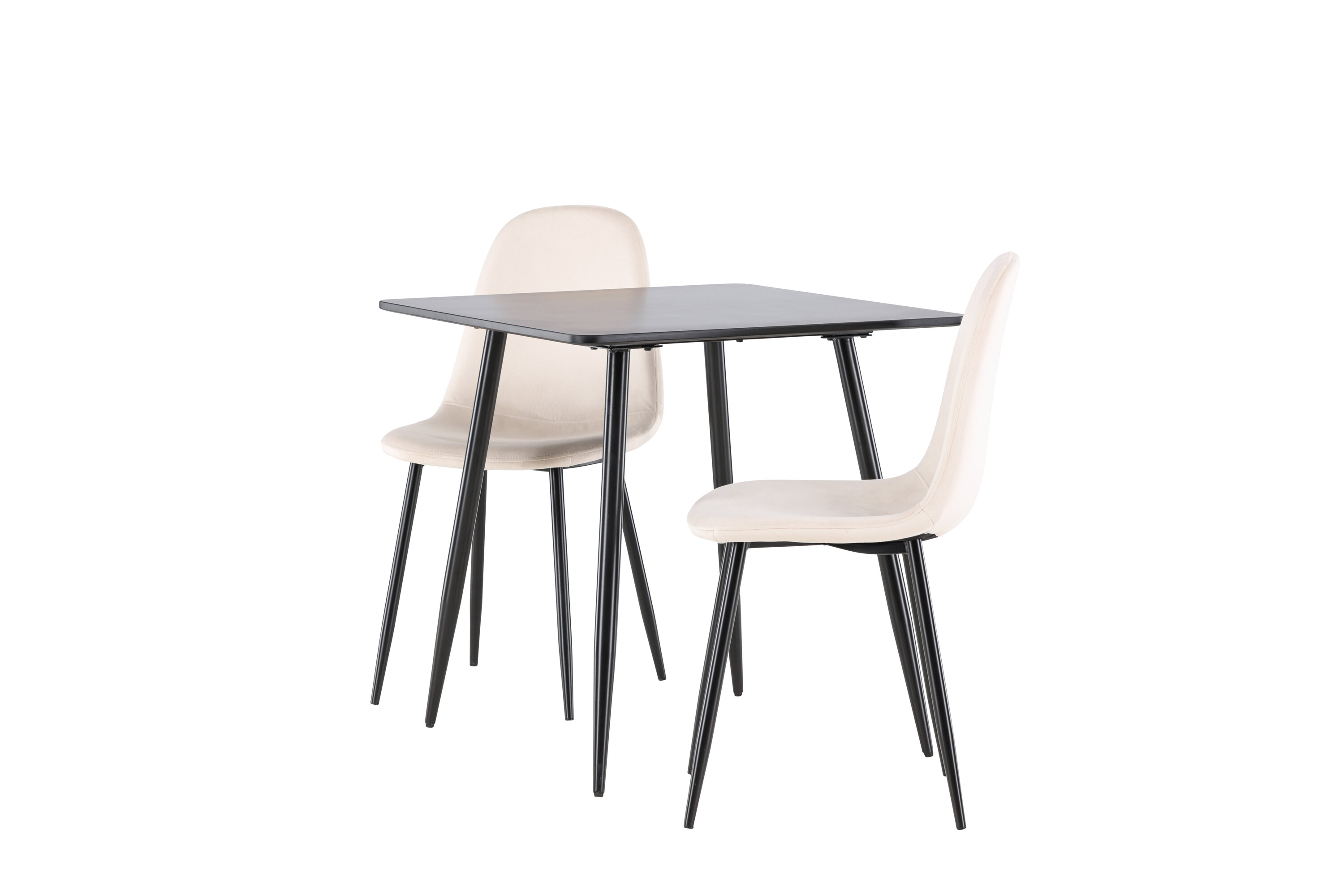 Polar, Polar ensemble repas rectangulaire noir, beige sur fond clair