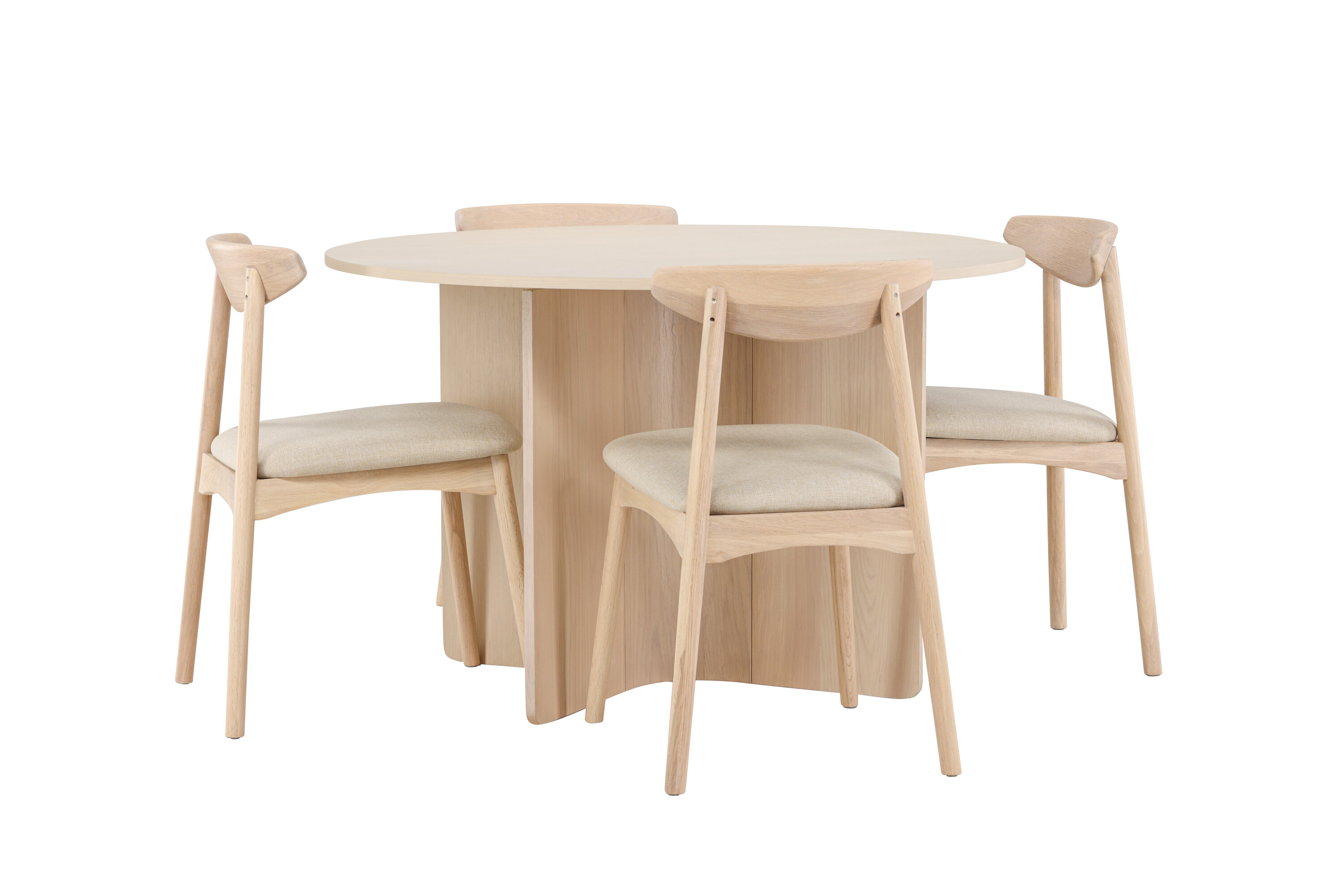 Tyresö, Ven ensemble repas rond blanchi, beige sur fond clair